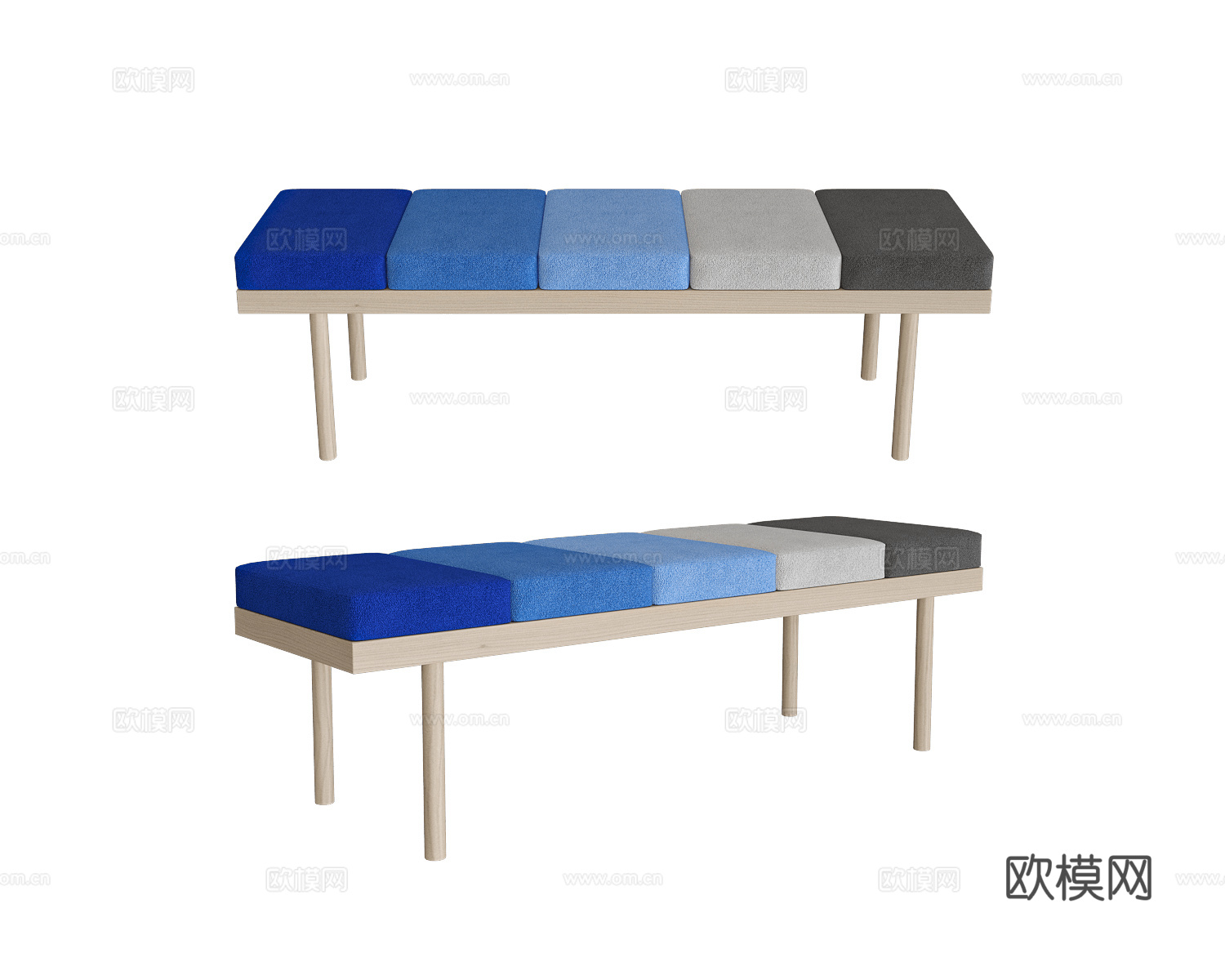 MISSANA 床尾凳3d模型下载