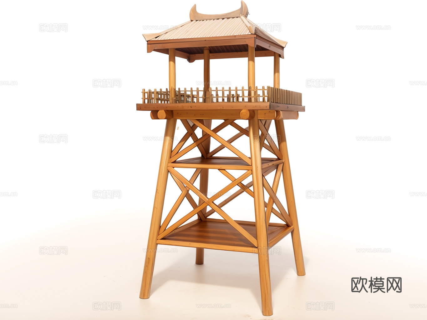 瞭望塔su模型