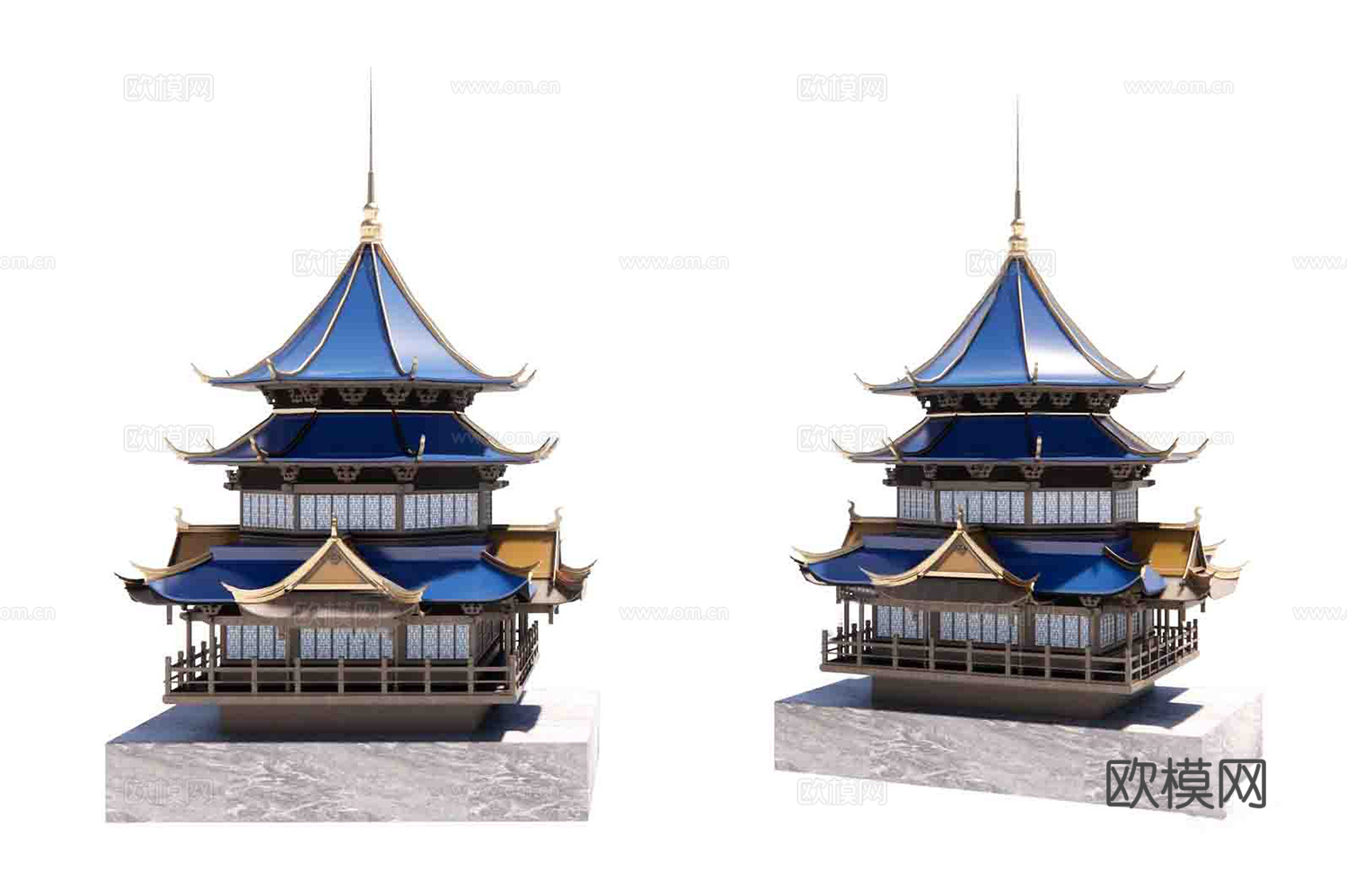 中式古建筑 单体建筑su模型