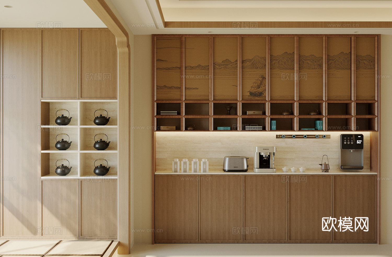 中古复古餐边柜 中古风餐边柜 茶柜餐边柜 茶水柜餐边柜 茶柜3d模型下载