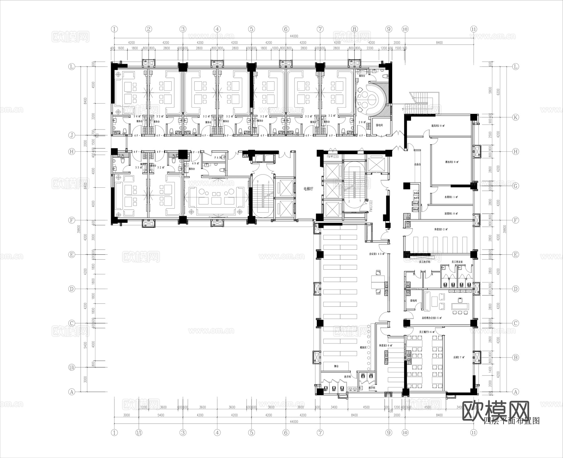 KTV施工图cad施工图