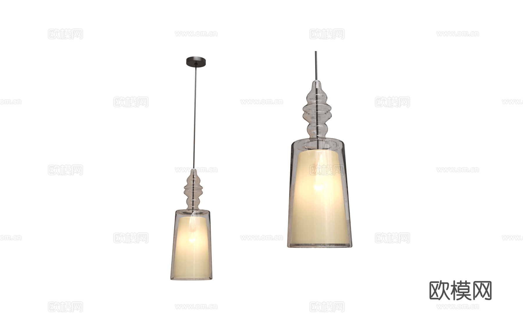 Karman 轻奢吊灯3d模型下载