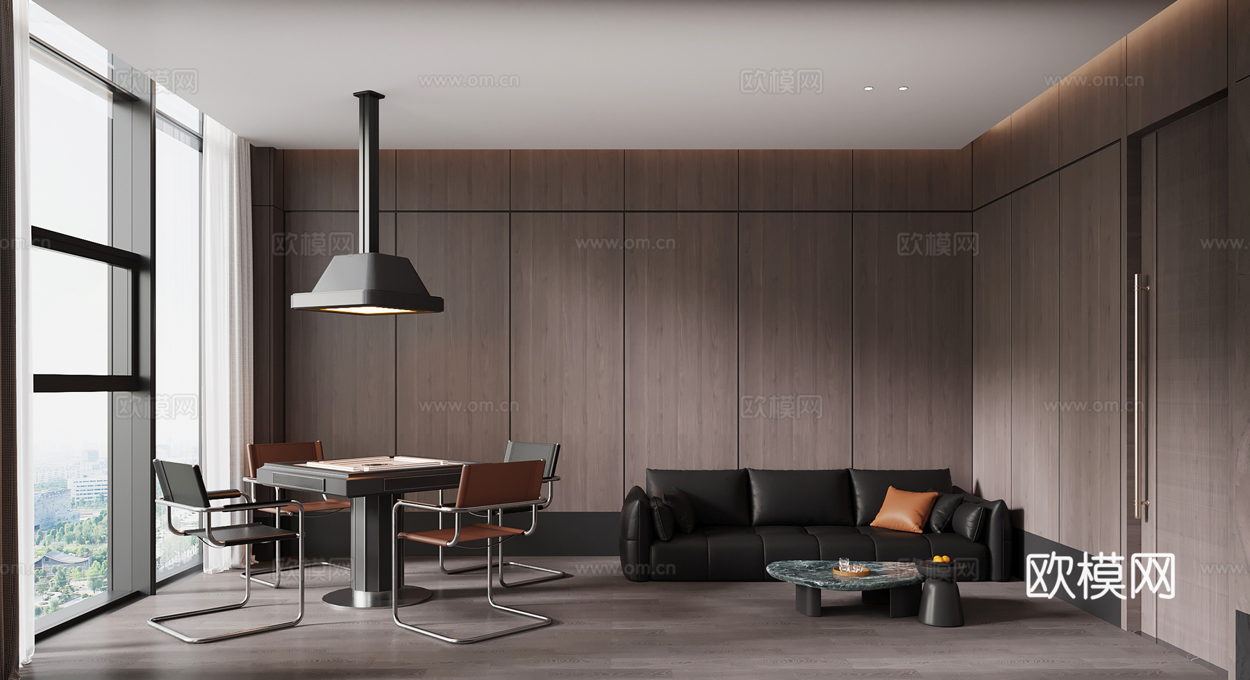 现代意式棋牌室 娱乐桌3d模型下载