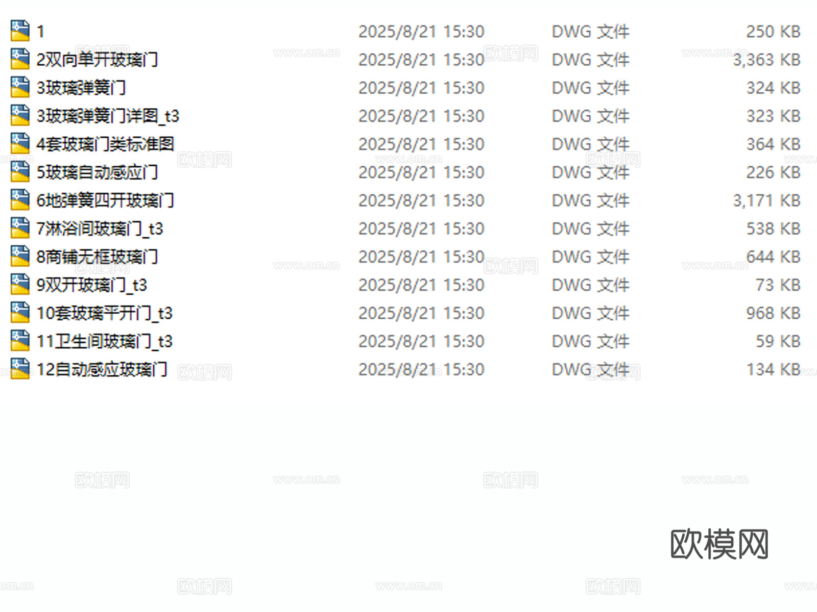 玻璃门节点 钢化玻璃门 玻璃弹簧门 感应玻璃门 单开玻璃门cad施工图