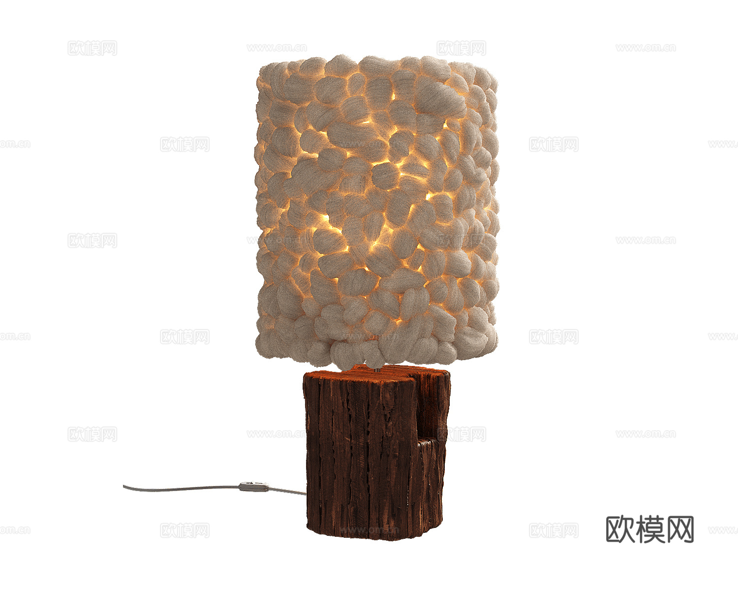 Helen Loom 中古风台灯3d模型下载（渲染图2）