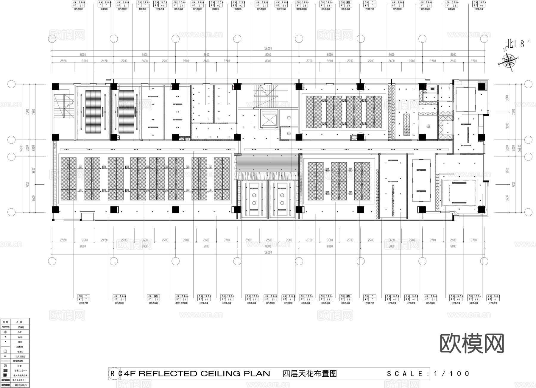 办公楼办公空间施工图cad施工图