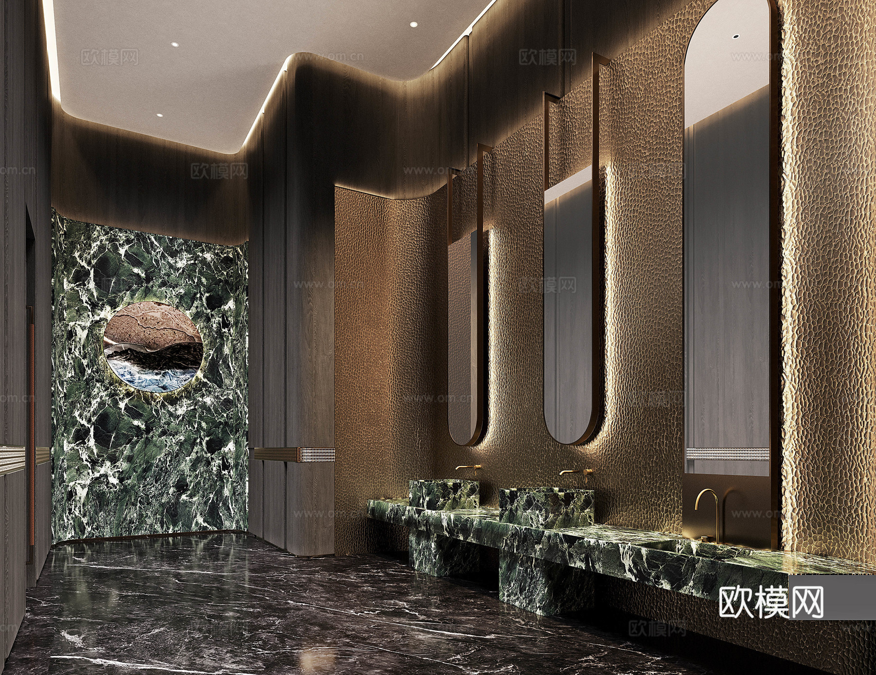 现代酒店卫生间3d模型下载