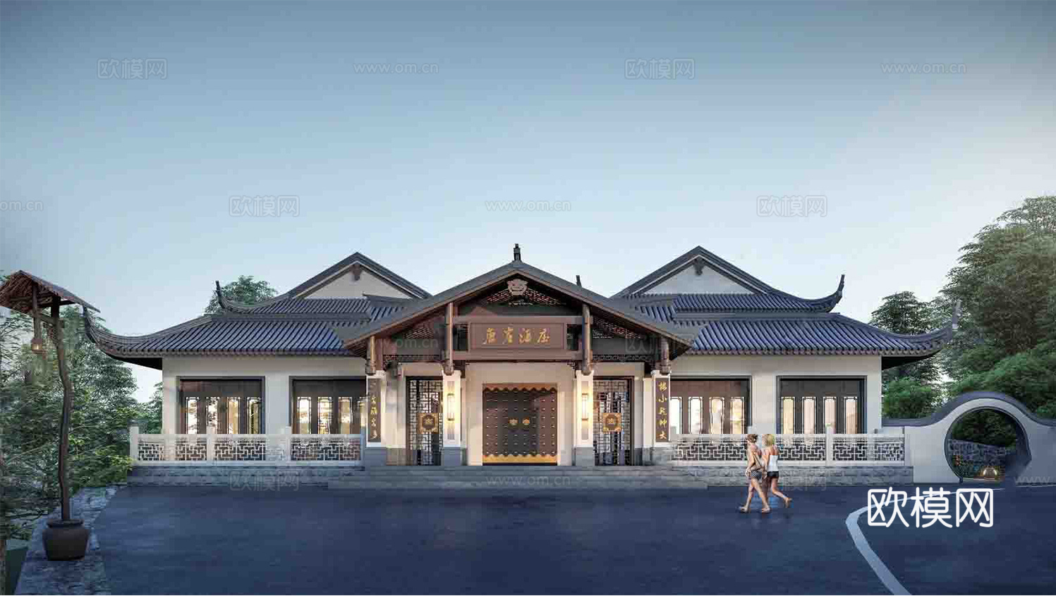 中式古建筑 吊脚楼 美丽乡村民宿su模型