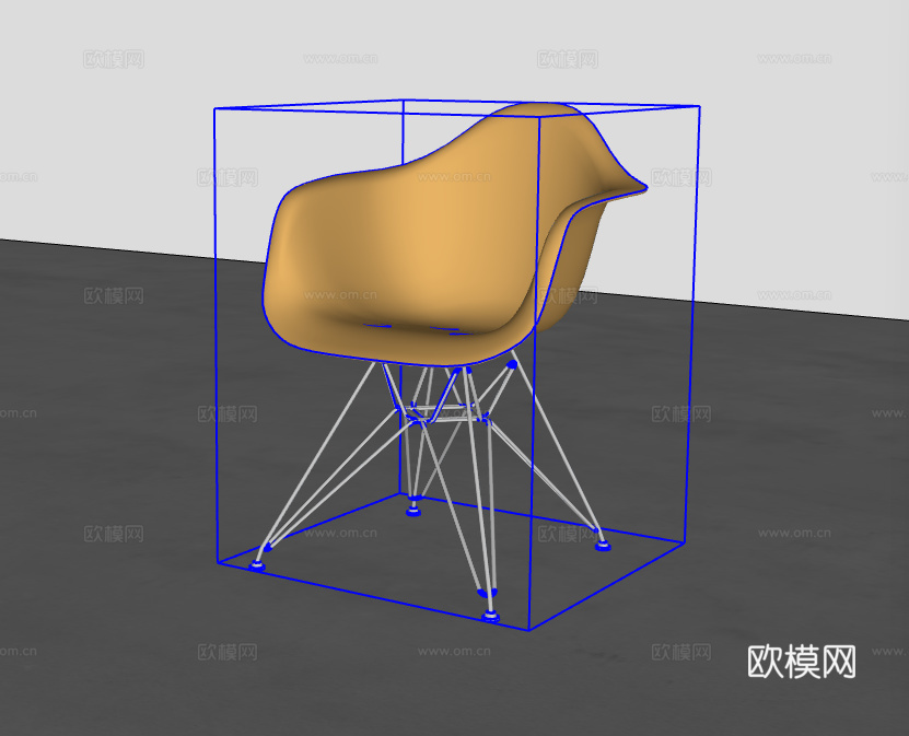 单人彩色休闲椅su模型