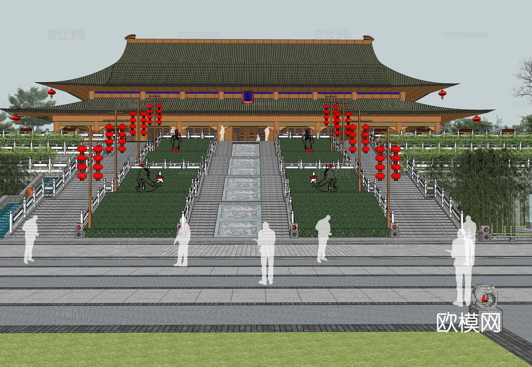 中式古建筑 太和殿 佛光寺 宫殿su模型