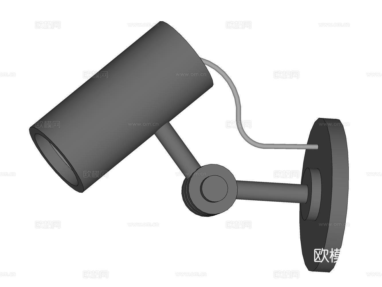 筒灯射灯su模型