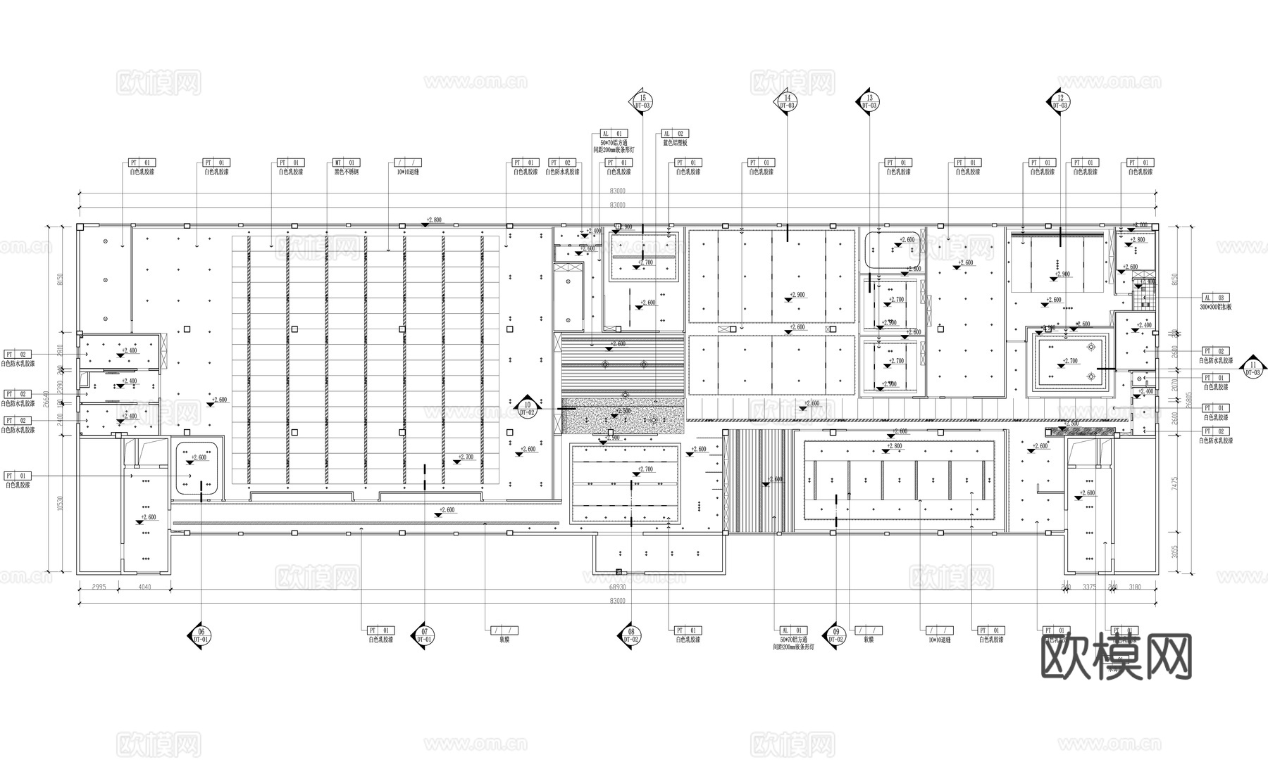 办公空间施工图cad施工图
