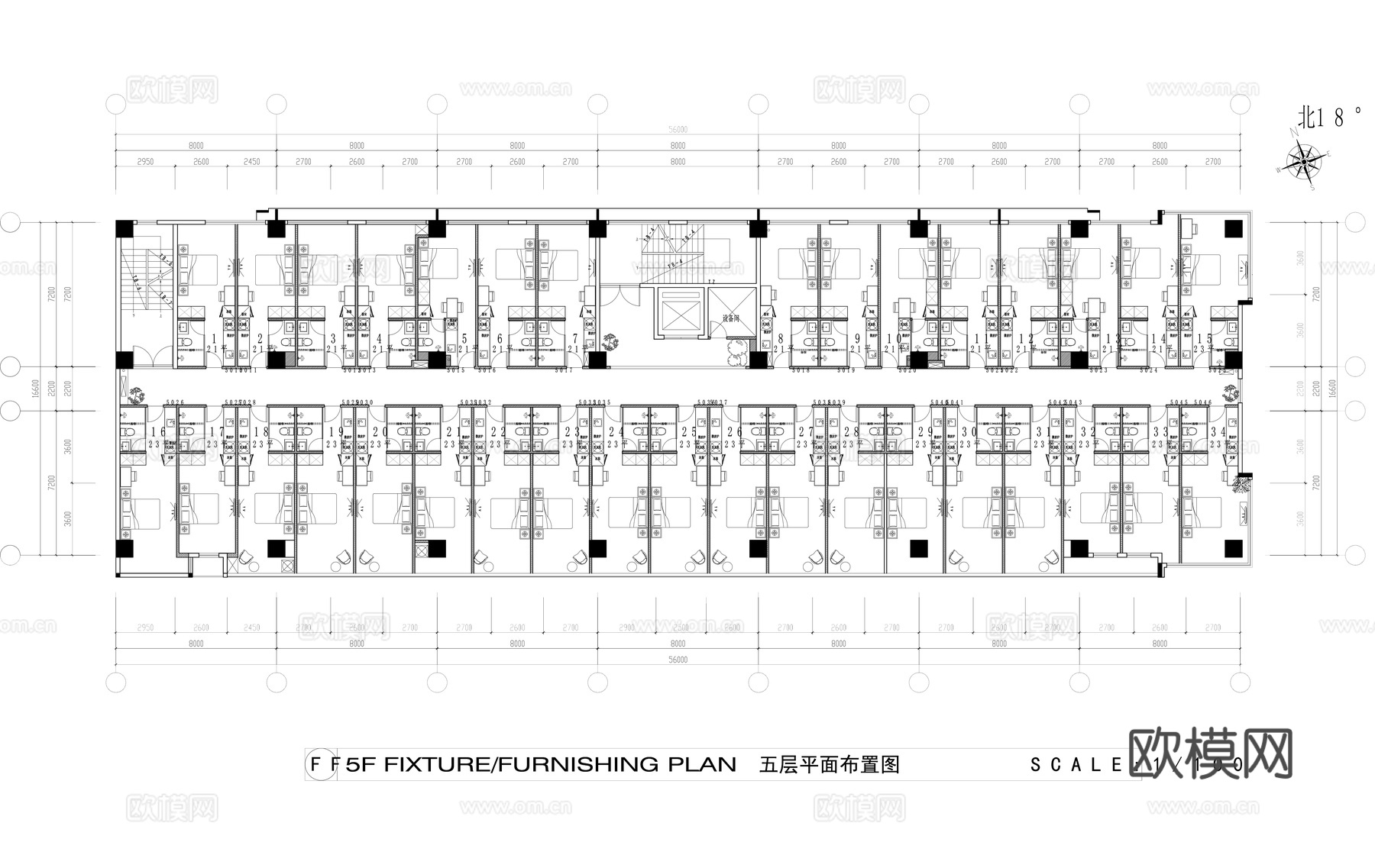 办公楼办公空间施工图cad施工图
