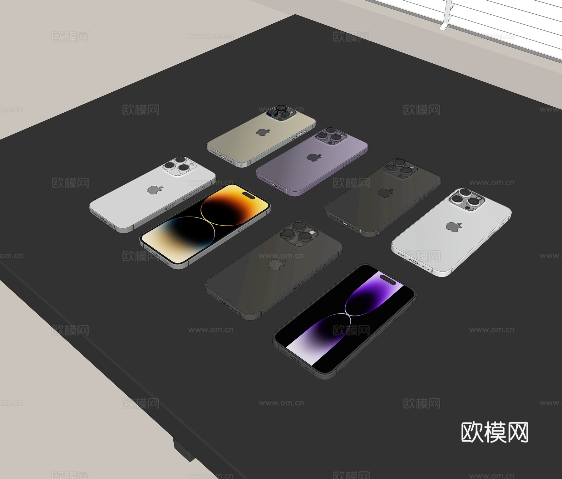 智能手机 苹果手机su模型