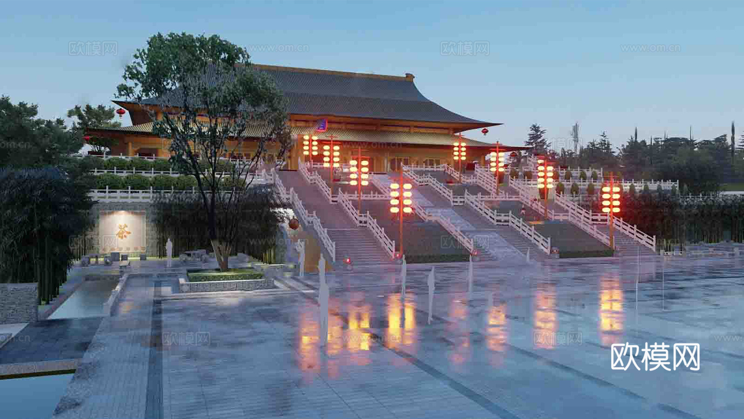 中式古建筑 太和殿 佛光寺 宫殿su模型