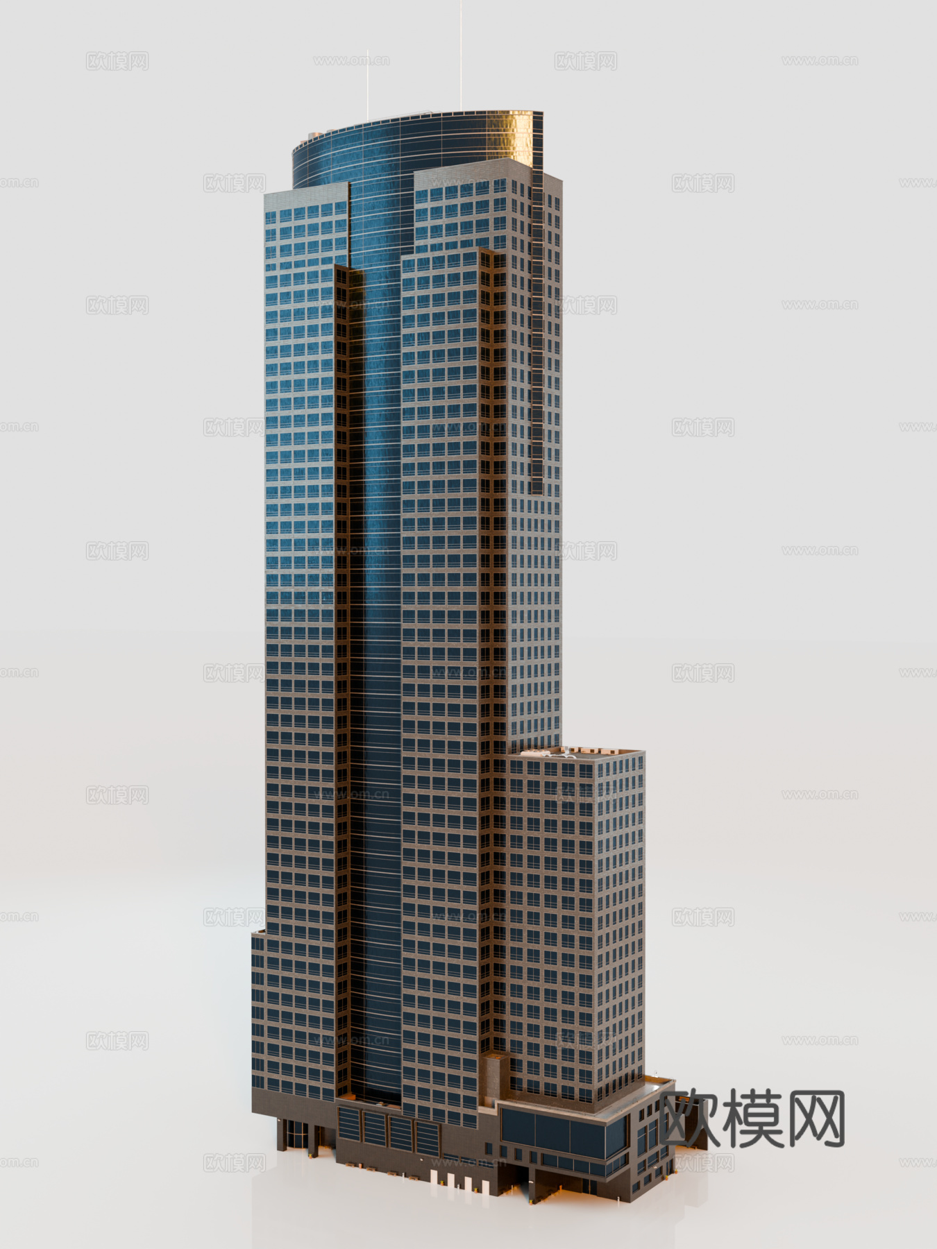 高楼大厦CBD 城市高楼 洛杉矶建筑 写字楼 城市高层建筑su模型