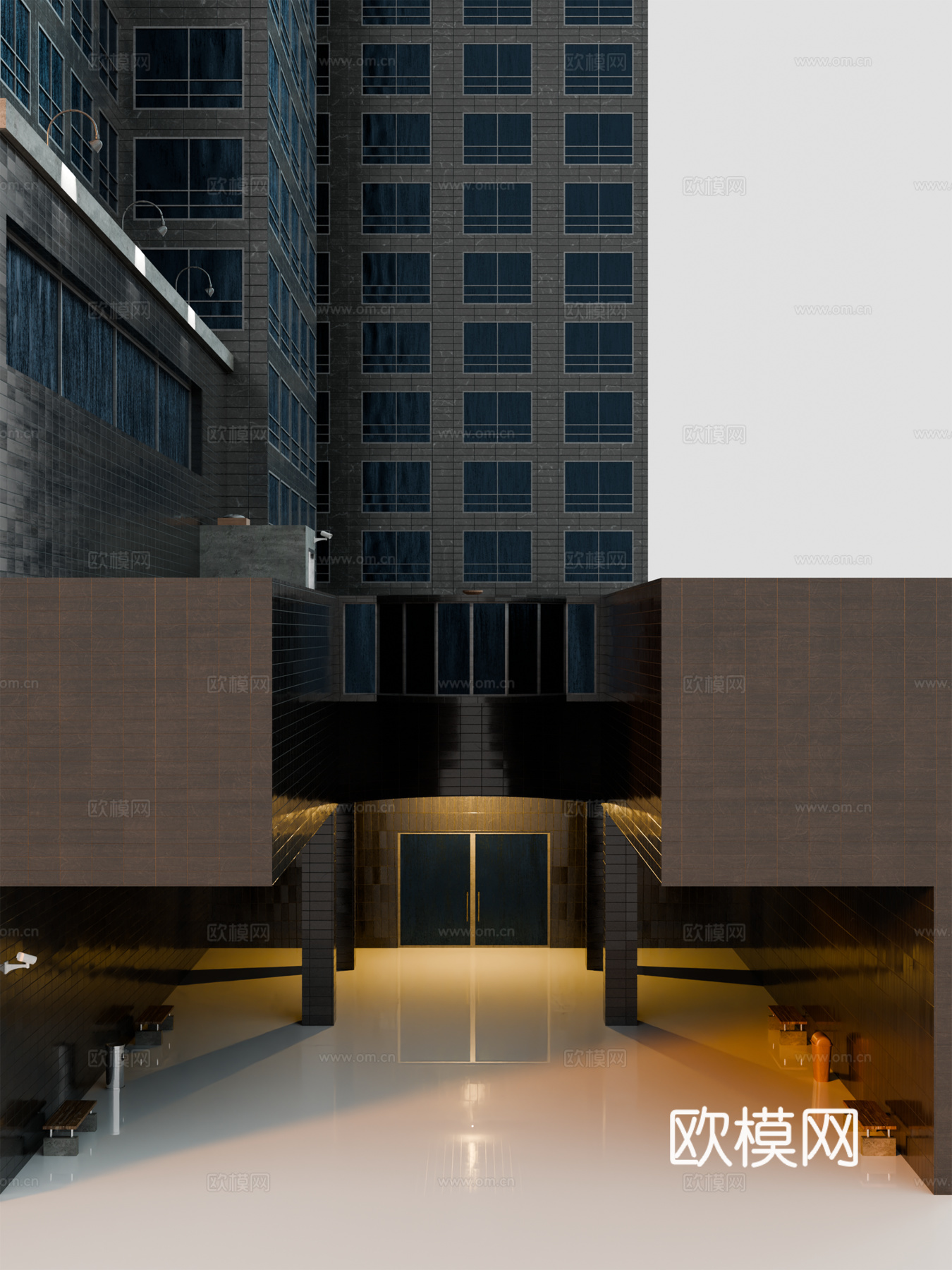 高楼大厦CBD 城市高楼 洛杉矶建筑 写字楼 城市高层建筑su模型