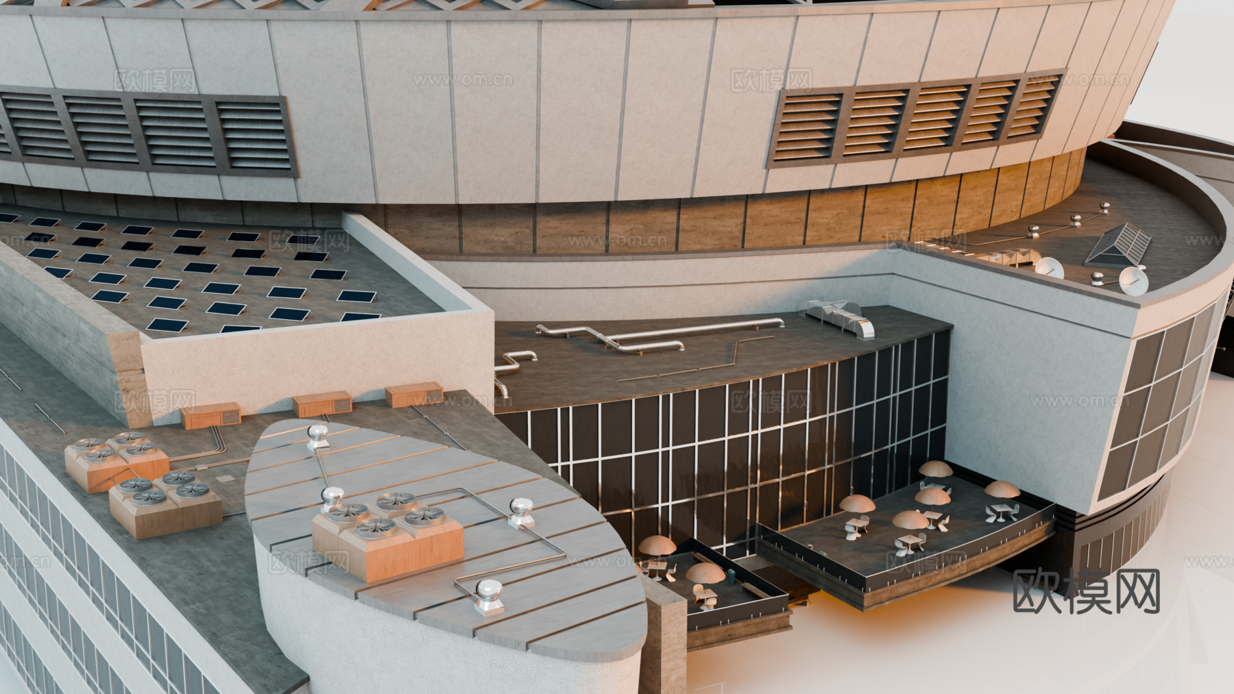 高楼大厦CBD 城市高楼 洛杉矶建筑 写字楼 城市高层建筑su模型