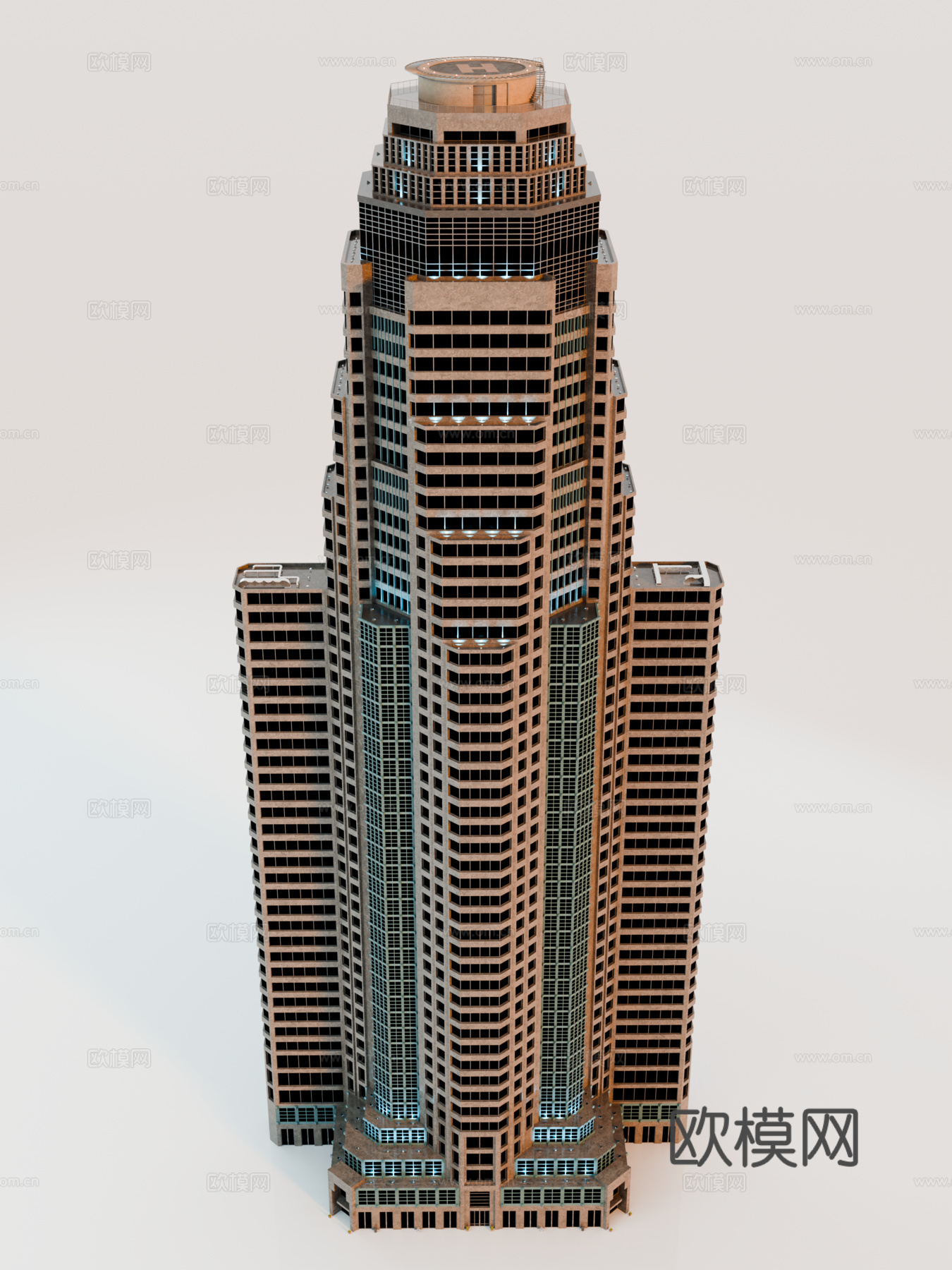 高楼大厦CBD 城市高楼 洛杉矶建筑 写字楼 城市高层建筑su模型