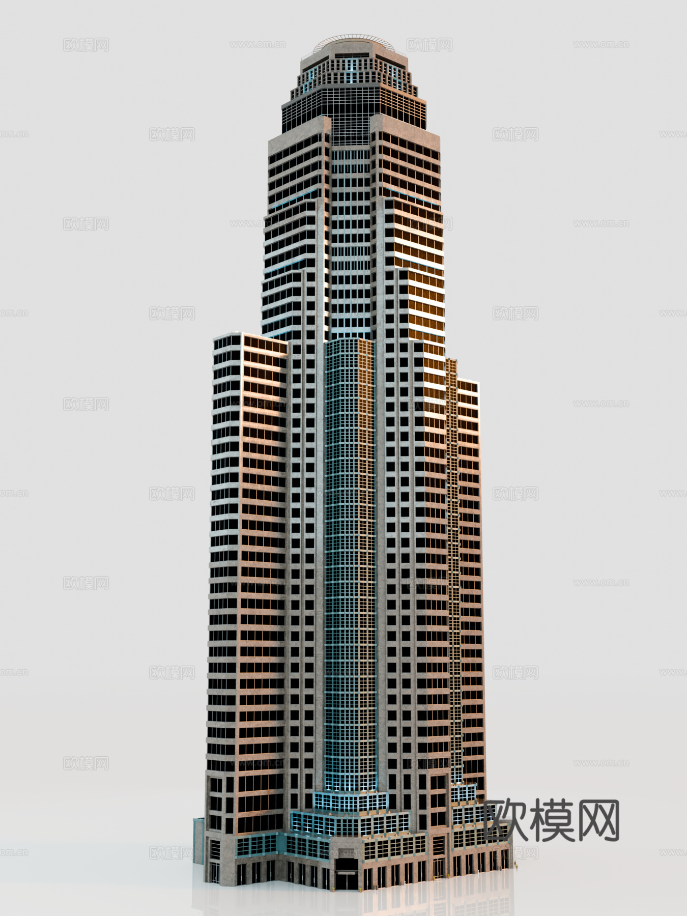 高楼大厦CBD 城市高楼 洛杉矶建筑 写字楼 城市高层建筑su模型