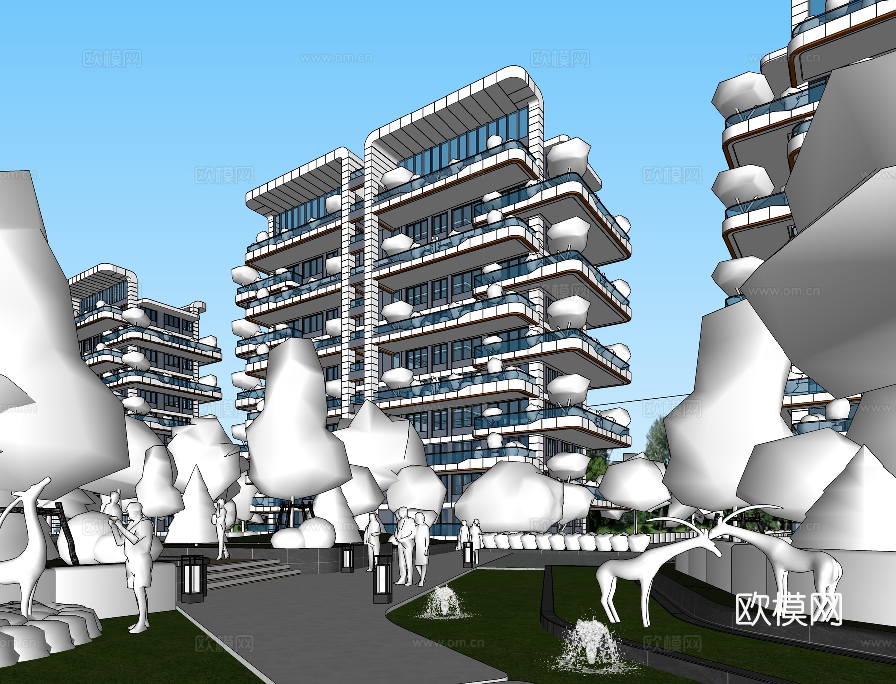 第四代洋房住宅su模型