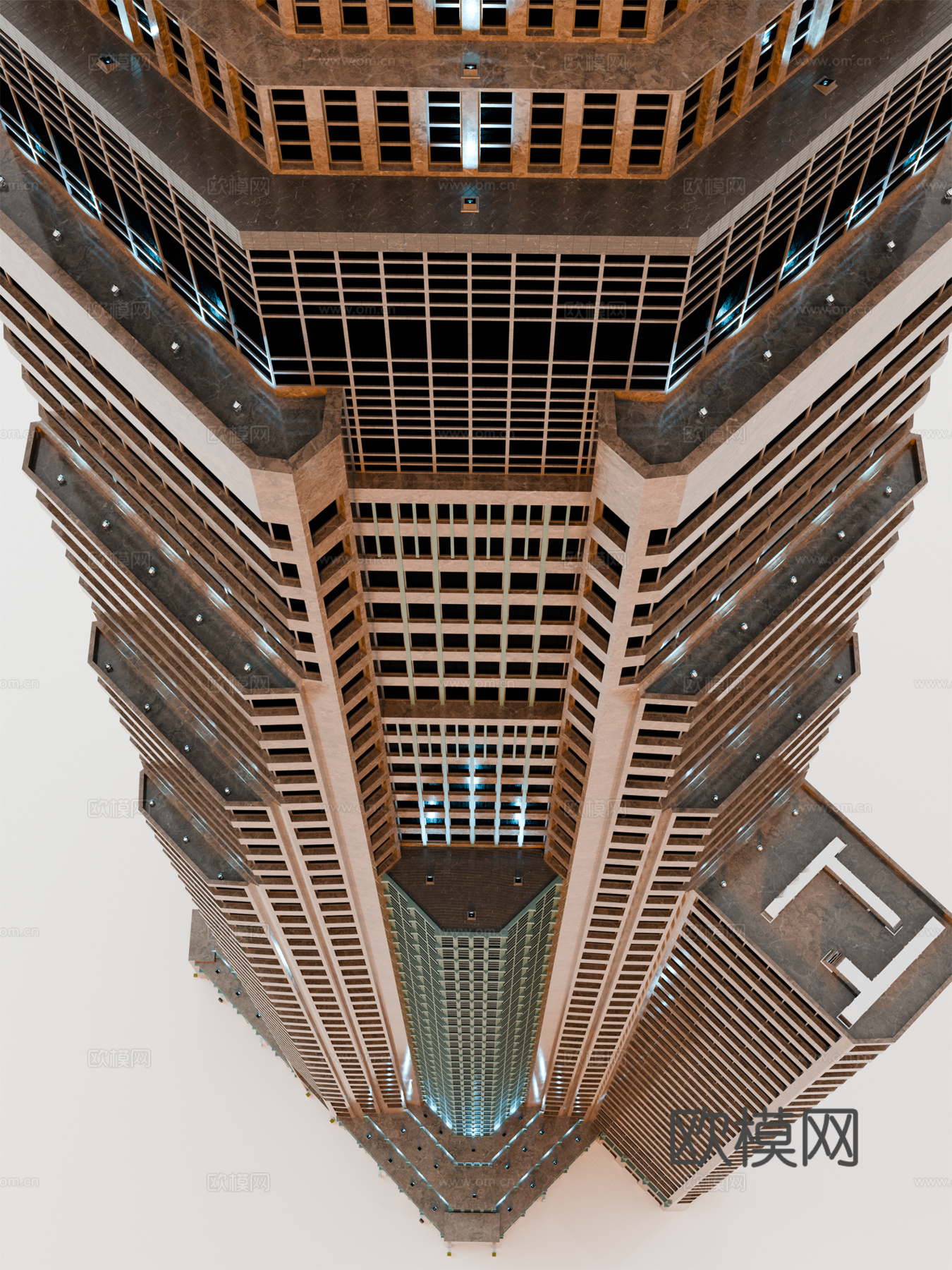 高楼大厦CBD 城市高楼 洛杉矶建筑 写字楼 城市高层建筑su模型