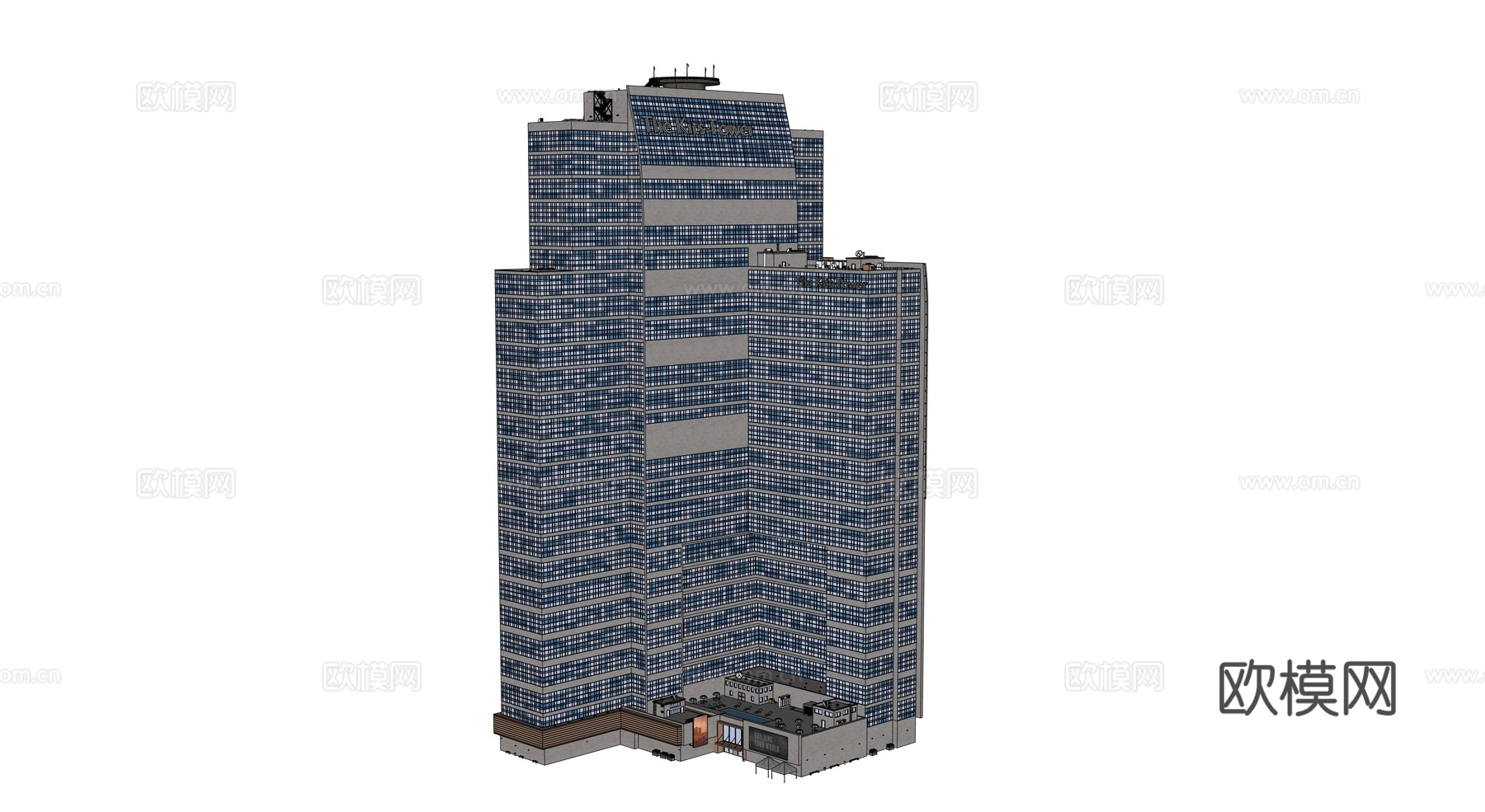高楼大厦CBD 城市高楼 洛杉矶建筑 写字楼 城市高层建筑su模型
