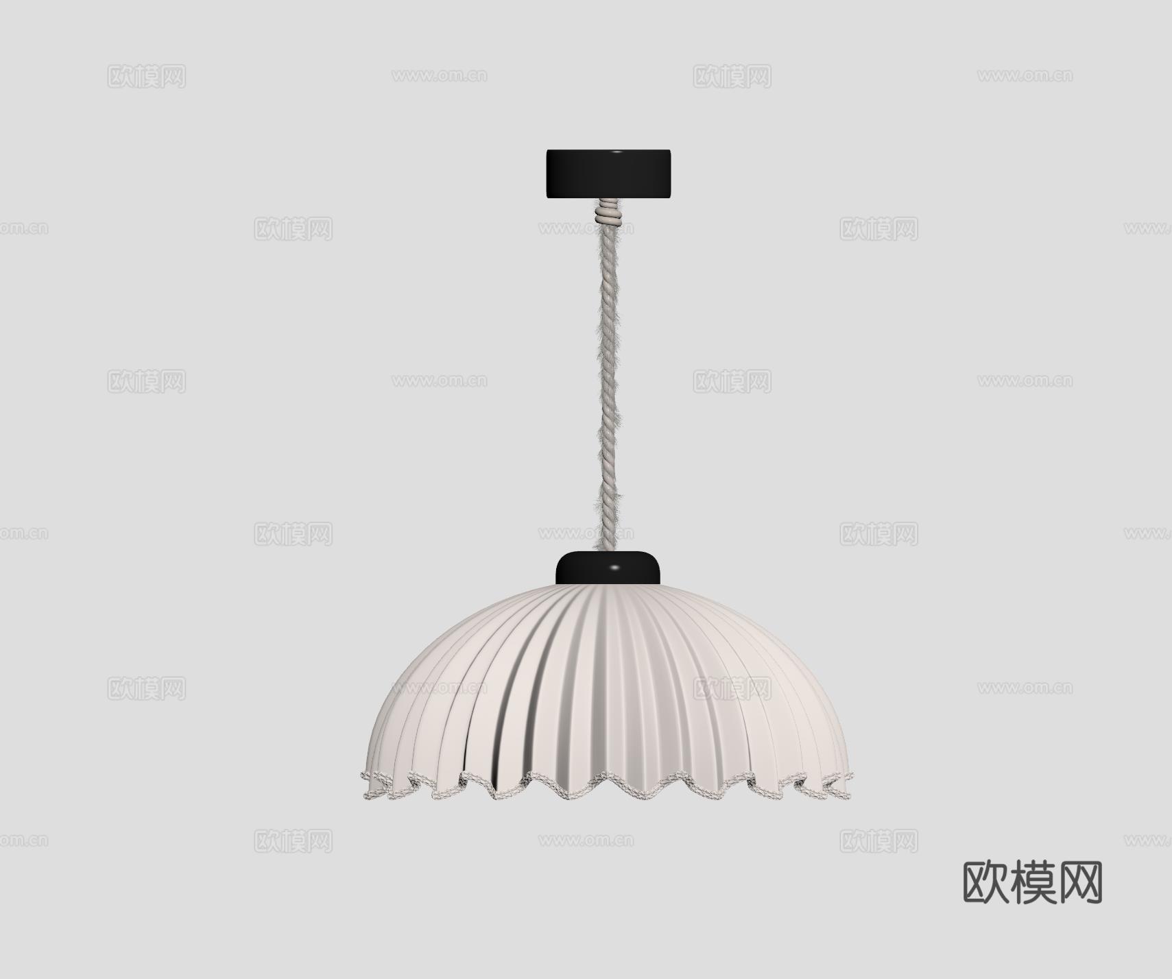 中古风小吊灯 装饰灯 吧台吊灯su模型