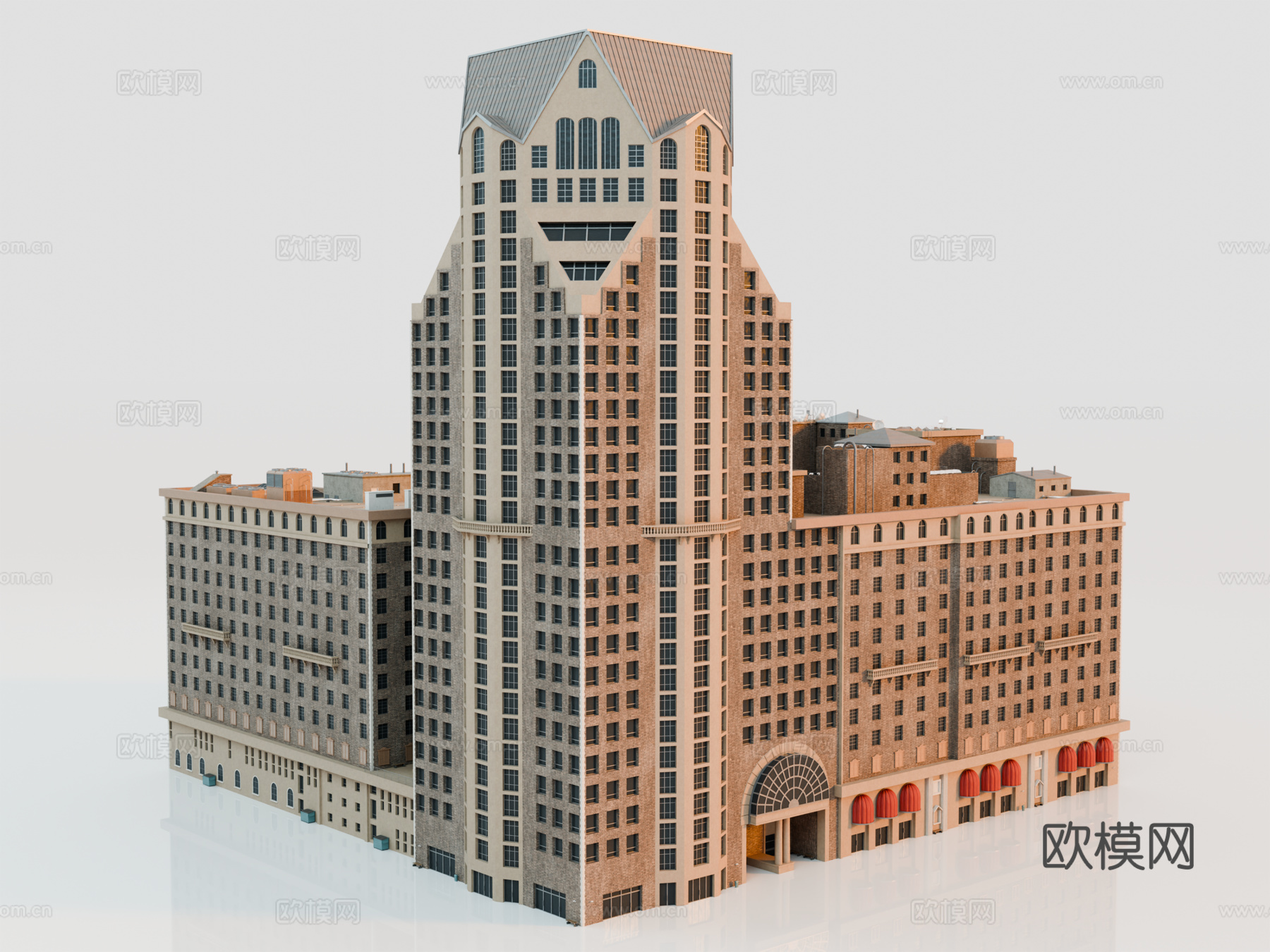高楼大厦CBD 城市高楼 洛杉矶建筑 写字楼 城市高层建筑su模型