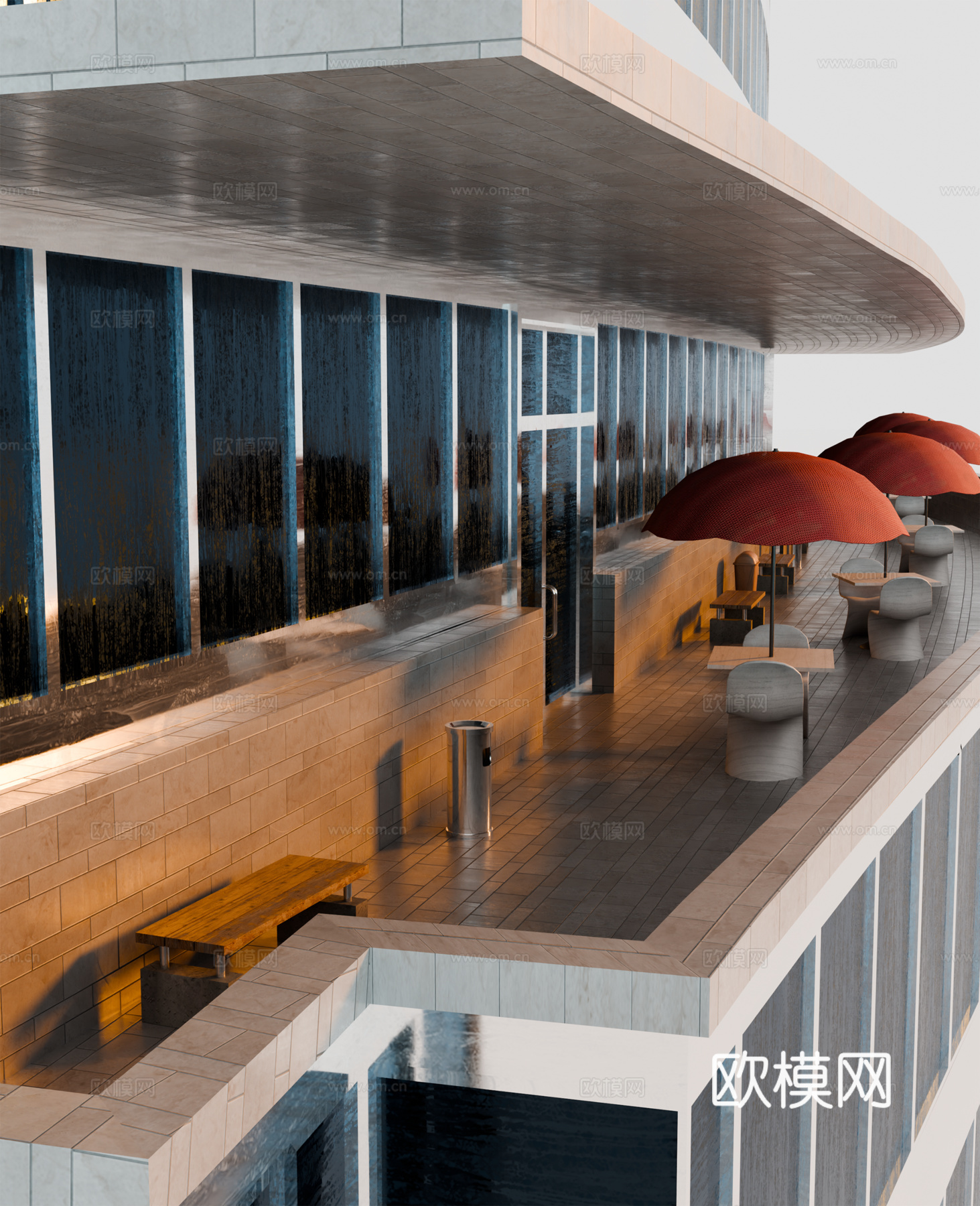 高楼大厦CBD 城市高楼 洛杉矶建筑 写字楼 城市高层建筑su模型