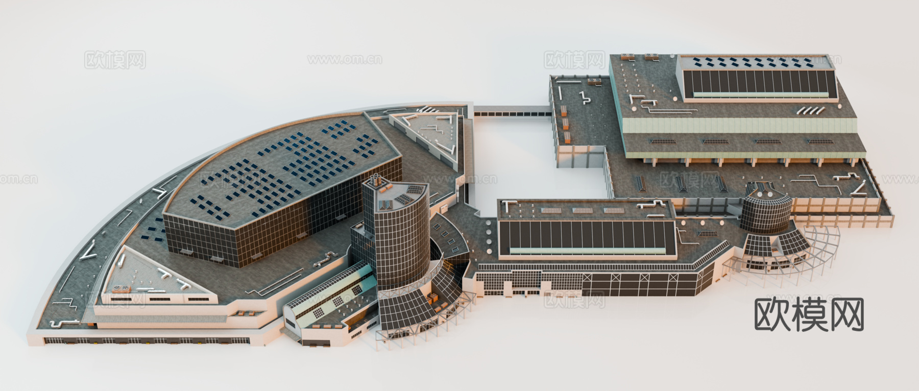高楼大厦CBD 城市高楼 洛杉矶建筑 写字楼 城市高层建筑su模型