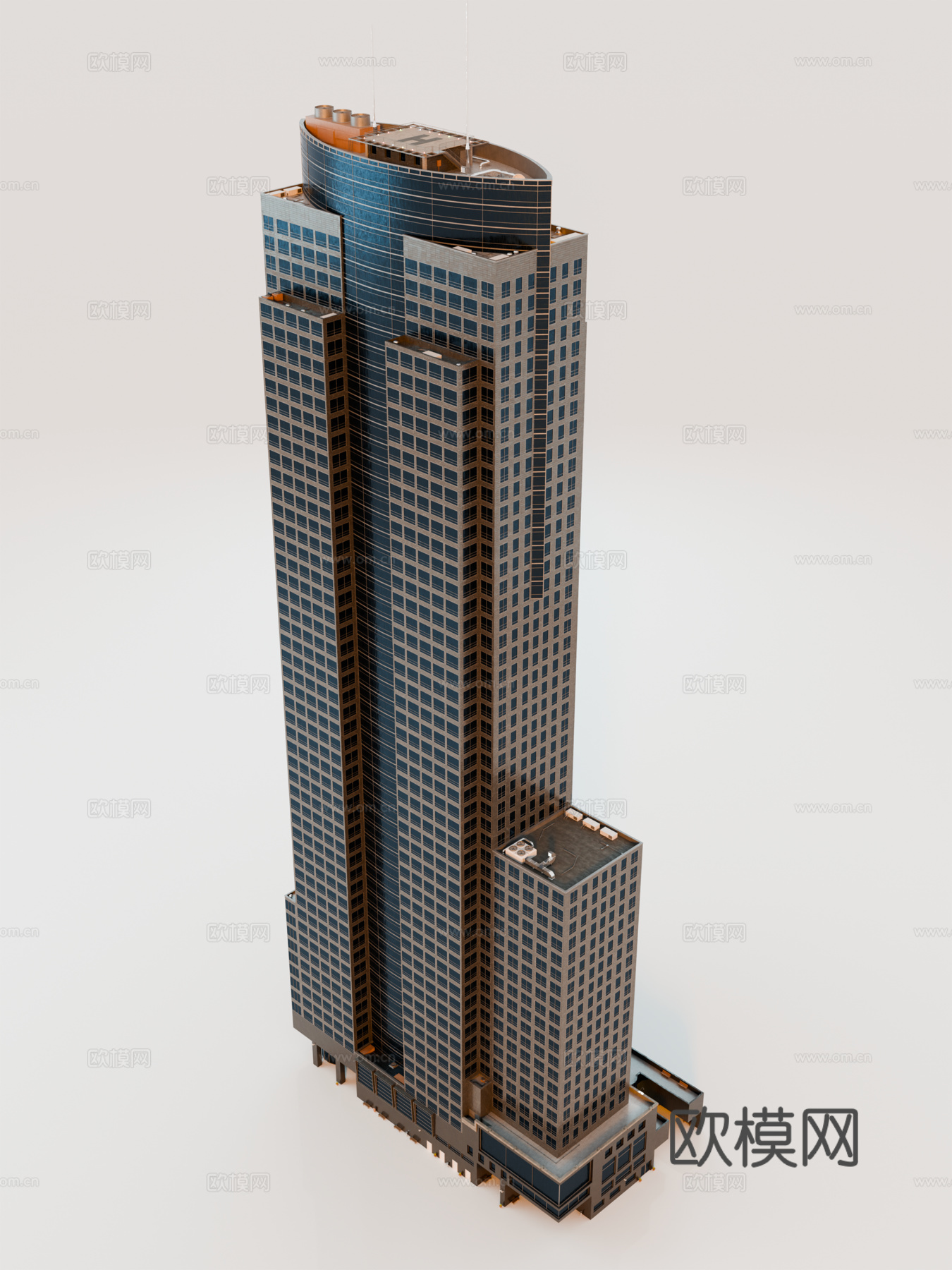 高楼大厦CBD 城市高楼 洛杉矶建筑 写字楼 城市高层建筑su模型