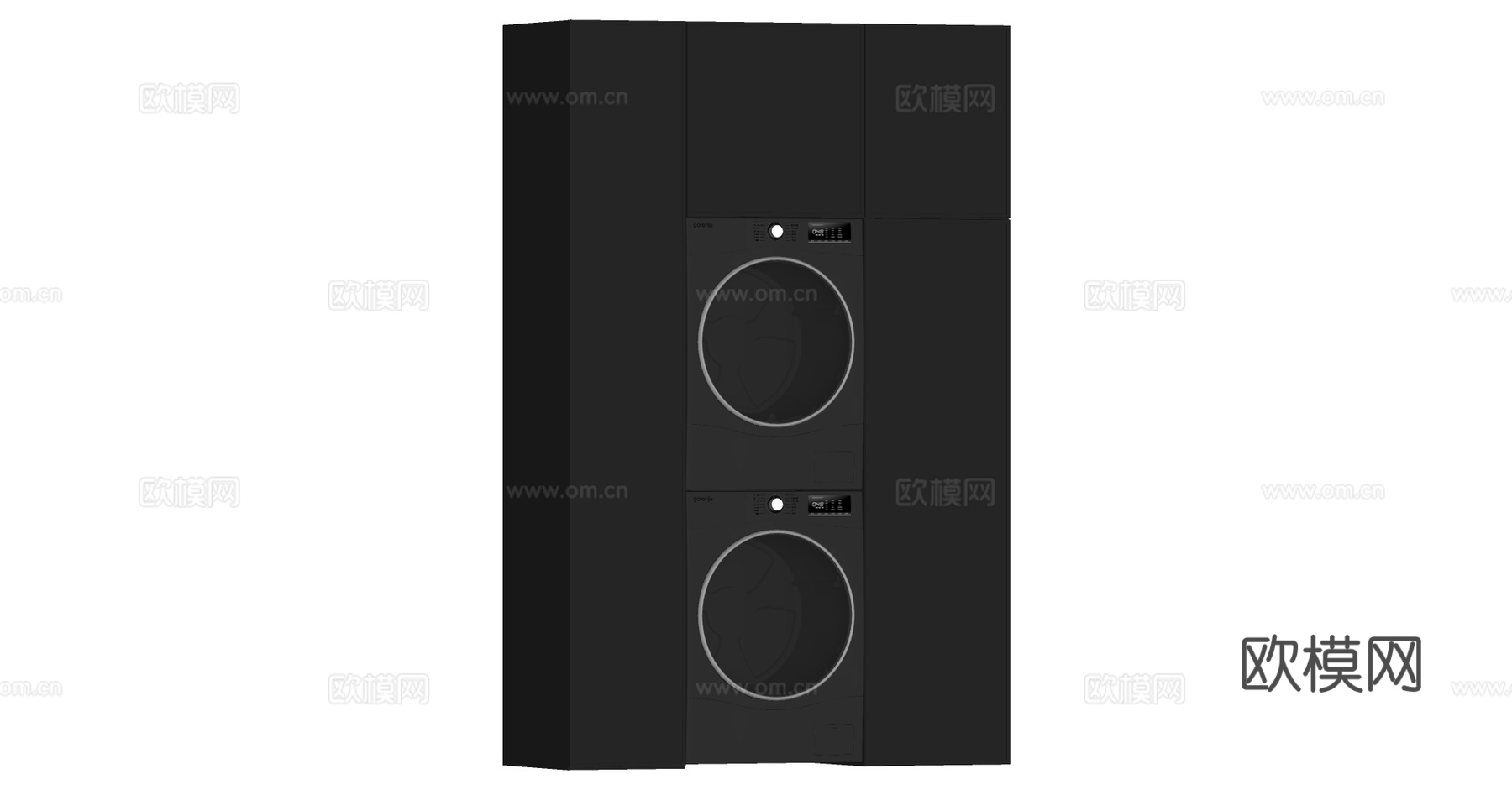 现代洗衣机柜su模型