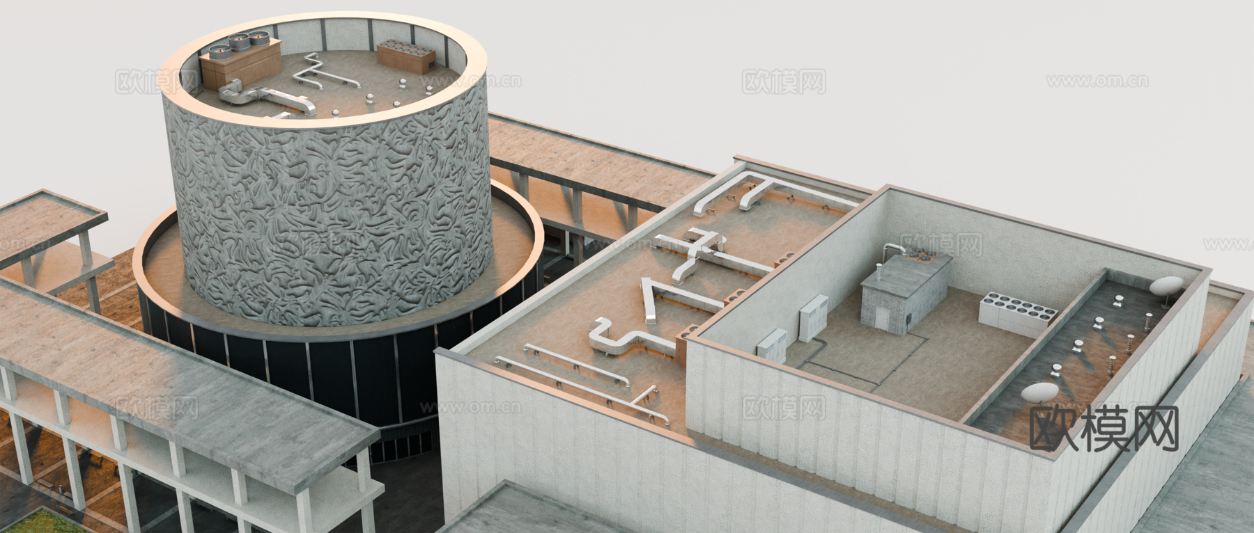 城市高楼 洛杉矶建筑 商业建筑 高楼大厦 城市街道建筑su模型