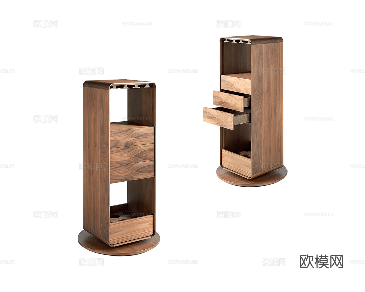 Angel Cerda 中古风餐边酒柜3d模型下载