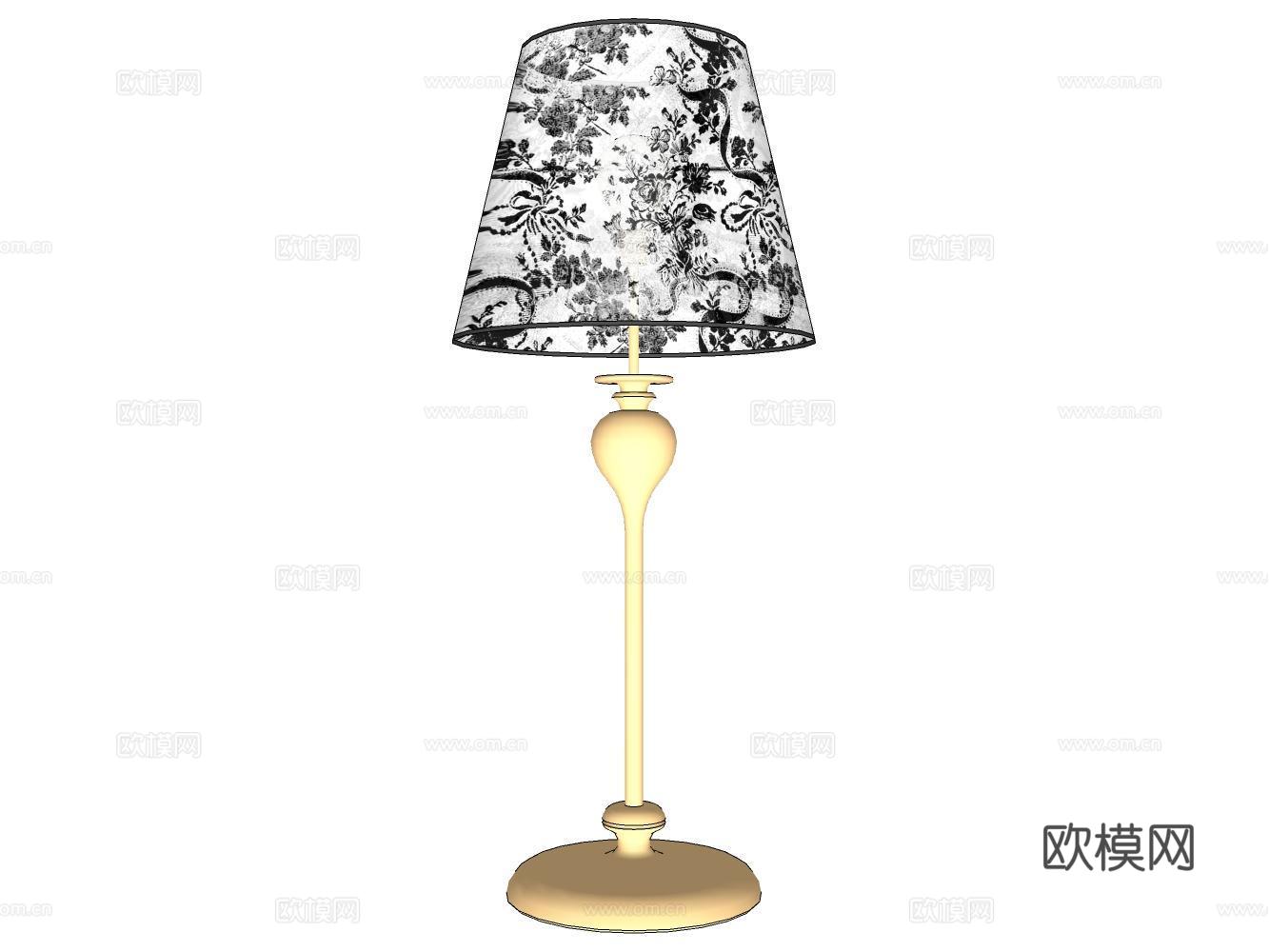 台灯su模型