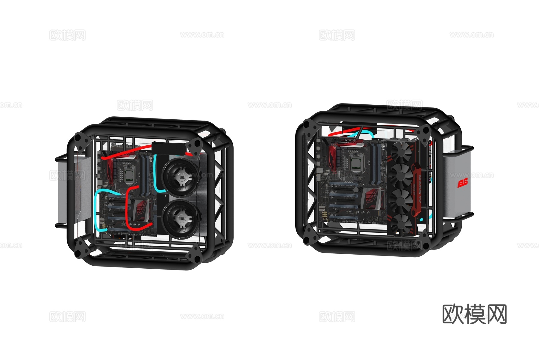 现代水冷机箱 机箱 电脑主机3d模型