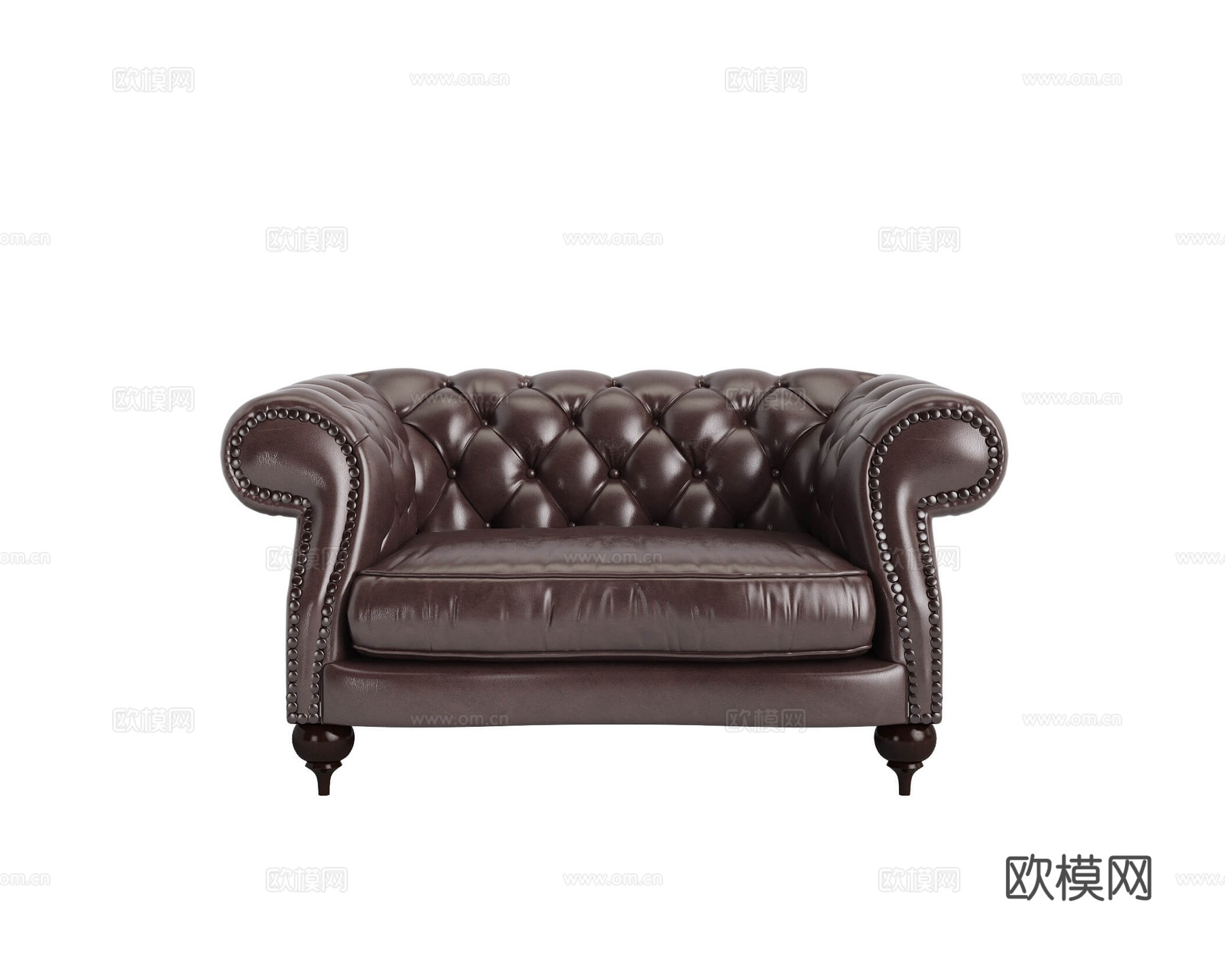 Baxter美式单人沙发3d模型下载