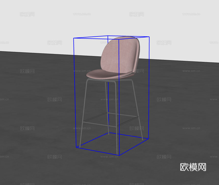 单人吧椅su模型