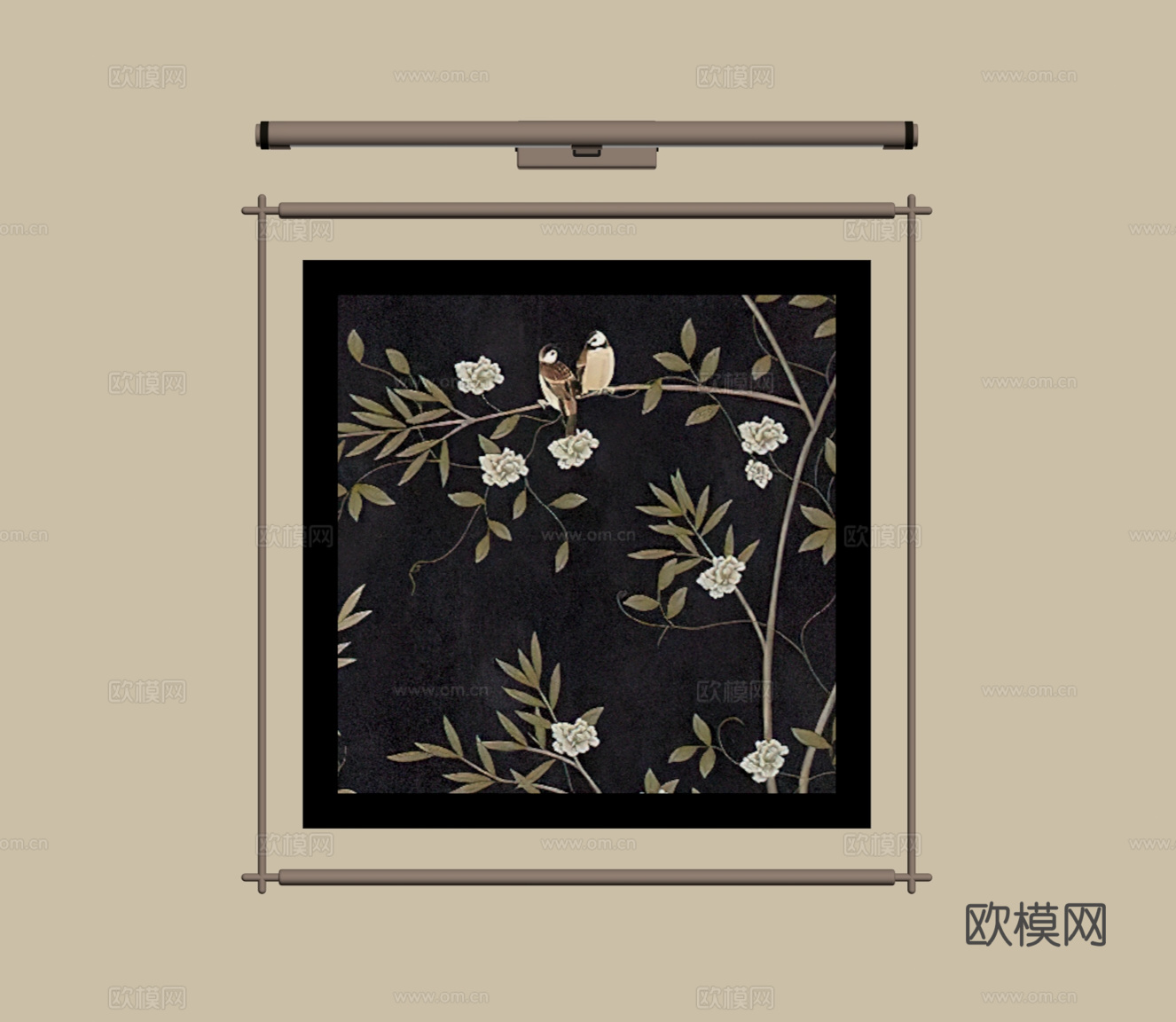 法式复古挂画 装饰画su模型
