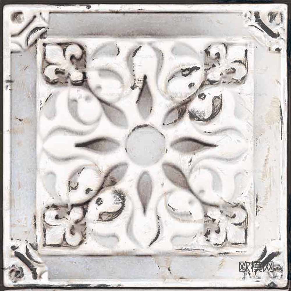 小花砖地砖瓷砖 现代复古花砖  石材拼花下载
