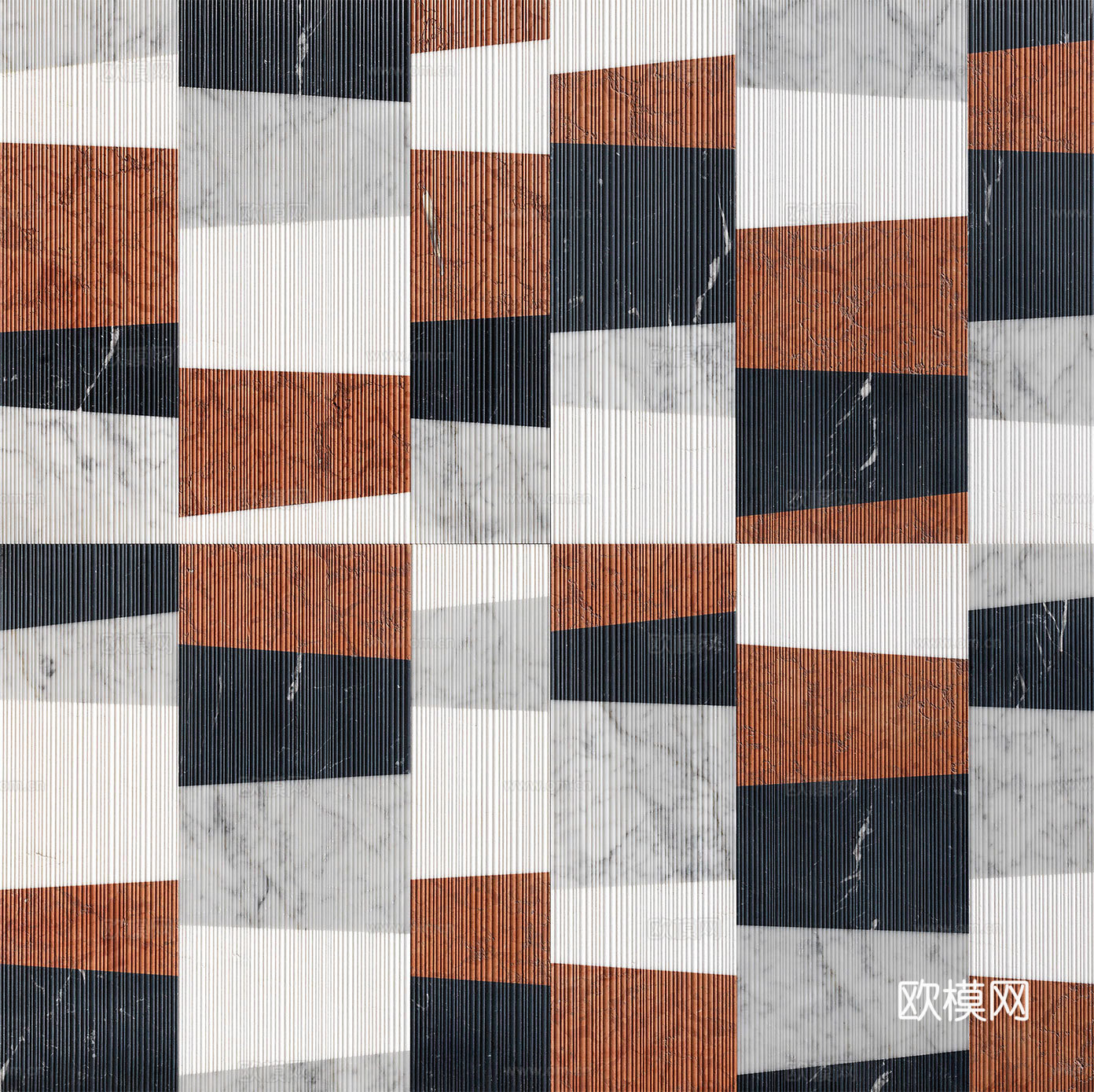 现代几何花砖  小花砖地砖瓷砖 石材拼花下载