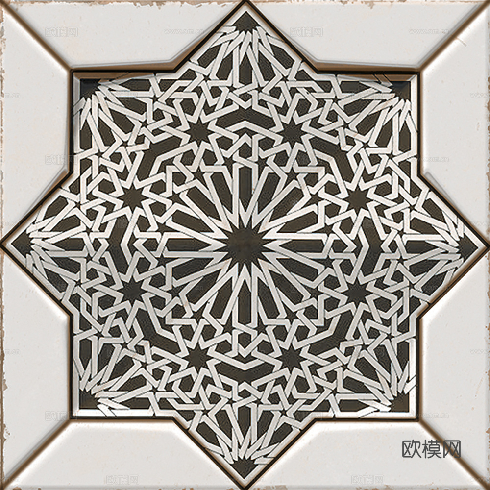 小花砖地砖瓷砖 现代复古花砖  石材拼花下载