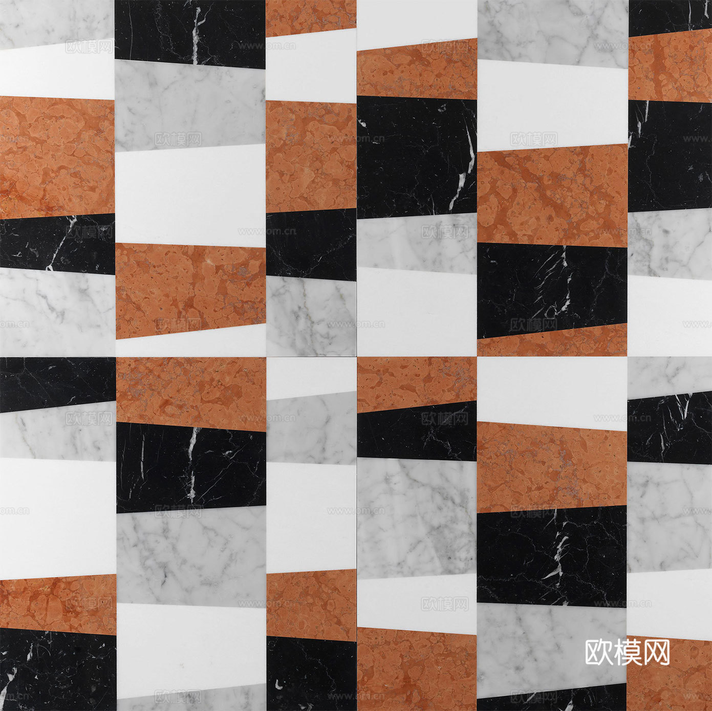 现代几何花砖  小花砖地砖瓷砖 石材拼花下载