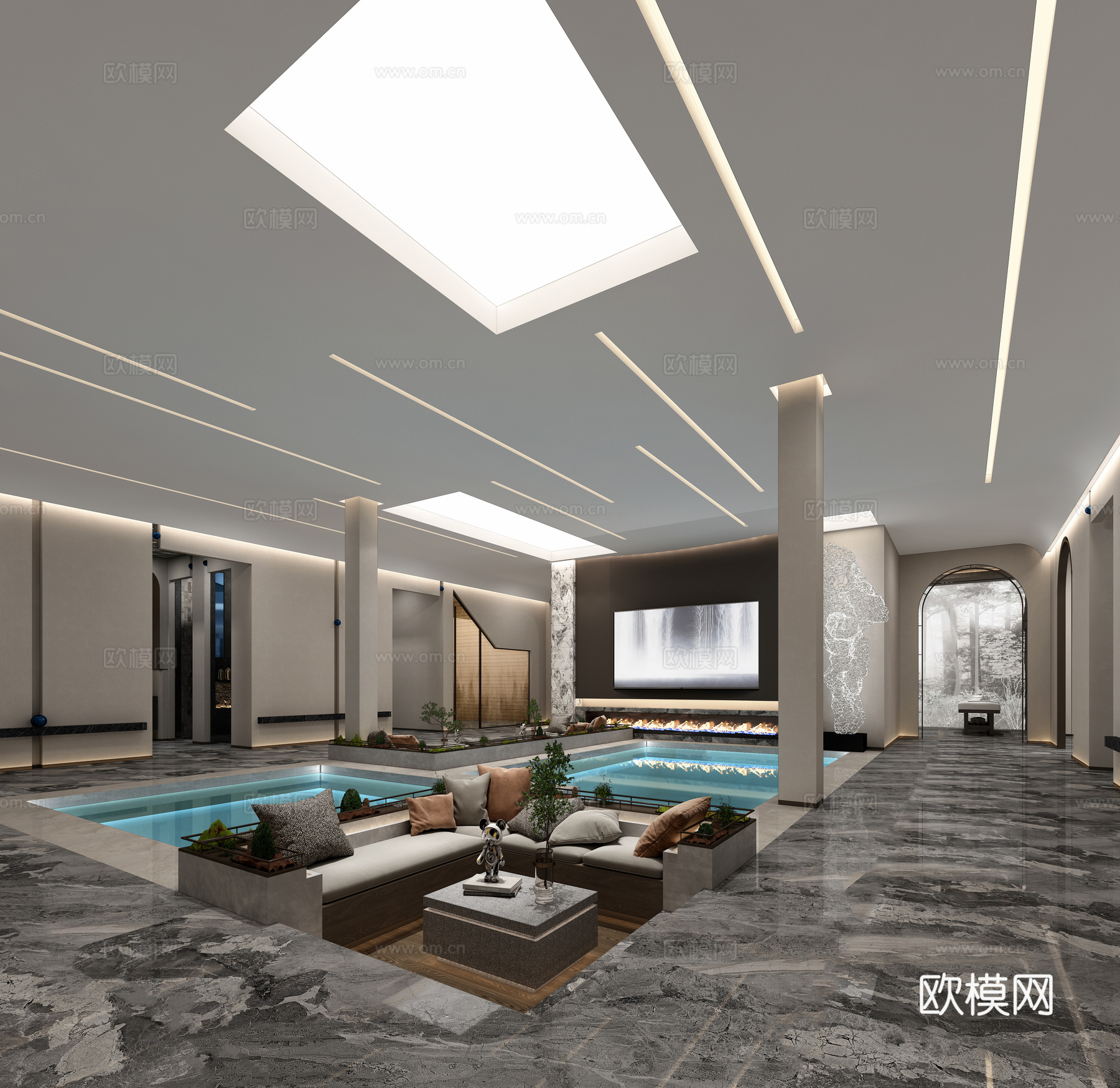 浴区3d模型下载（渲染图5）