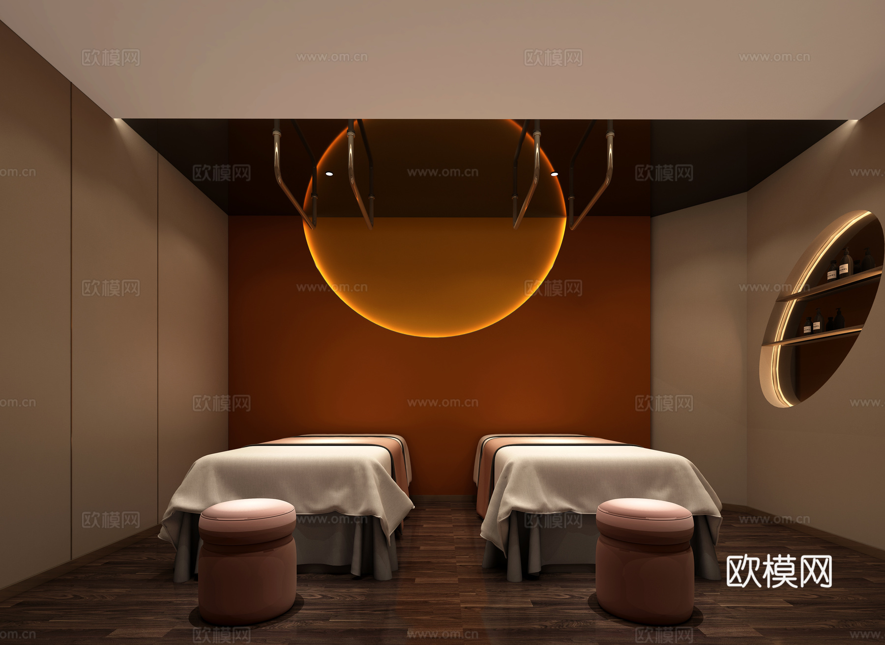 按摩间3d模型下载（渲染图1）