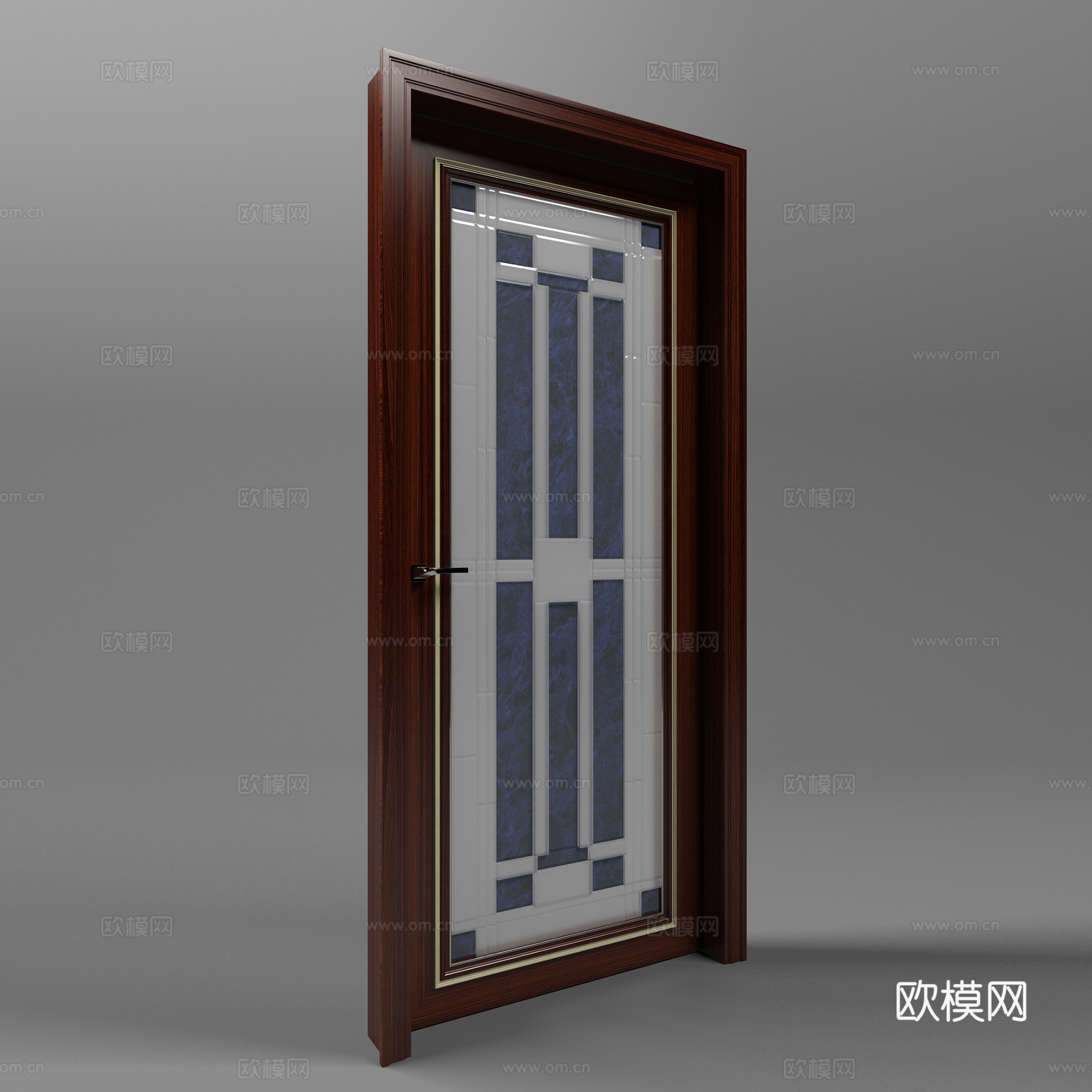 现代单开门  实木门 卫浴门 卧室门su模型