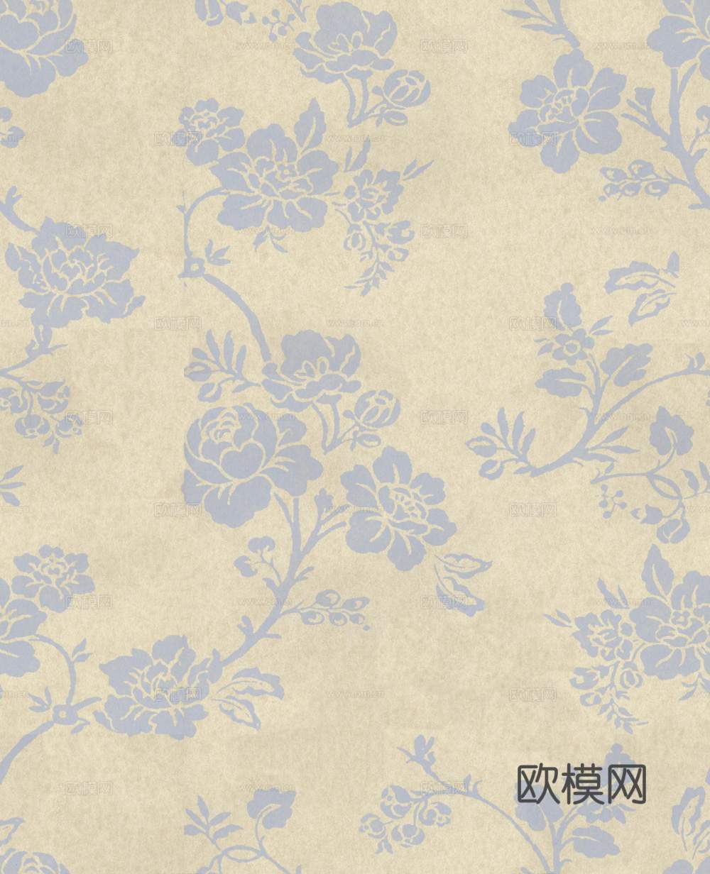 无缝新中式简欧花纹图案 墙纸墙布壁纸壁布