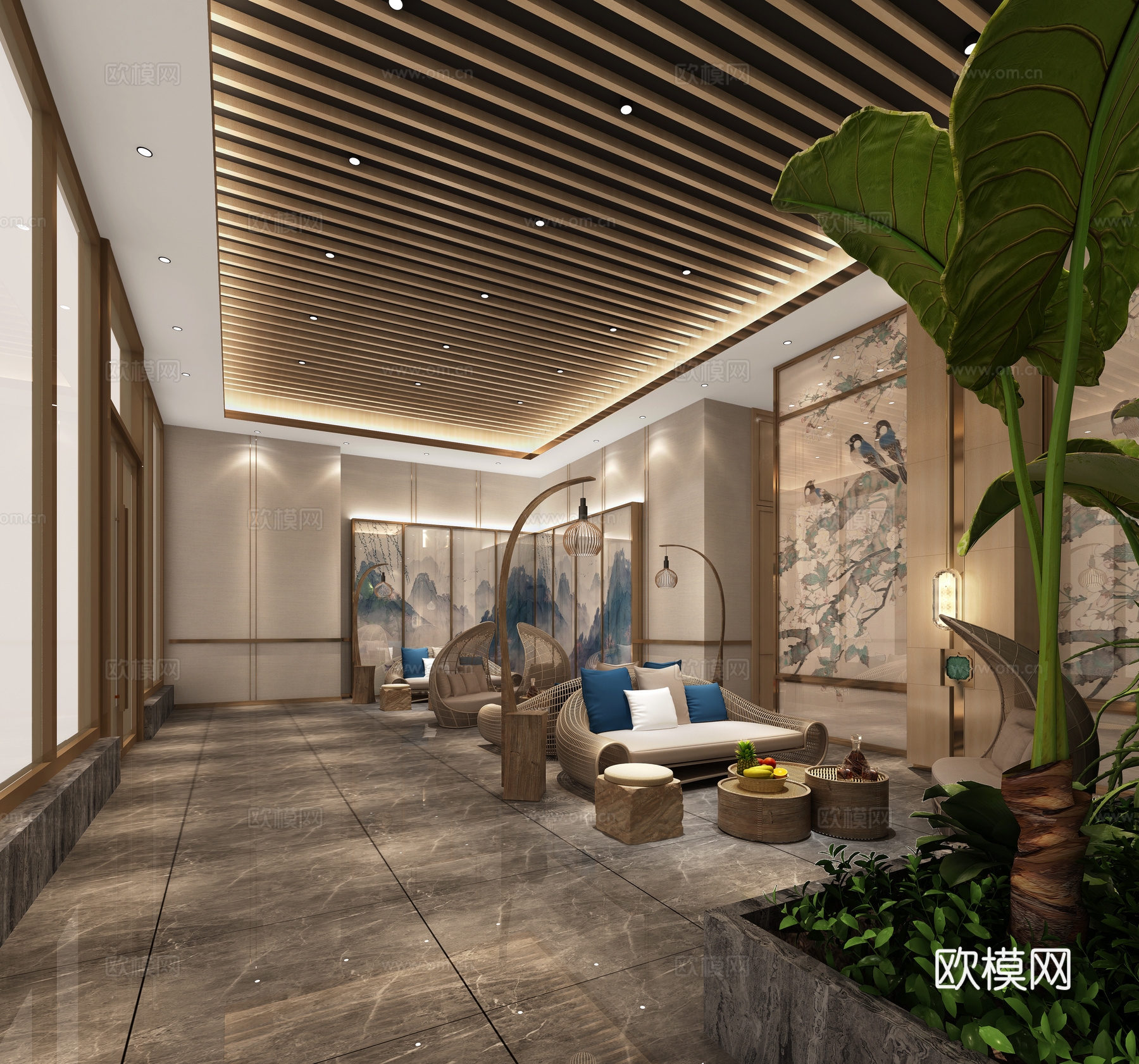 电梯前室3d模型下载