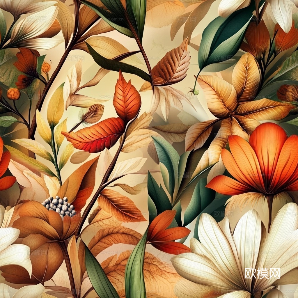 中古美式家居客厅 带动画 中古风壁画贴图下载